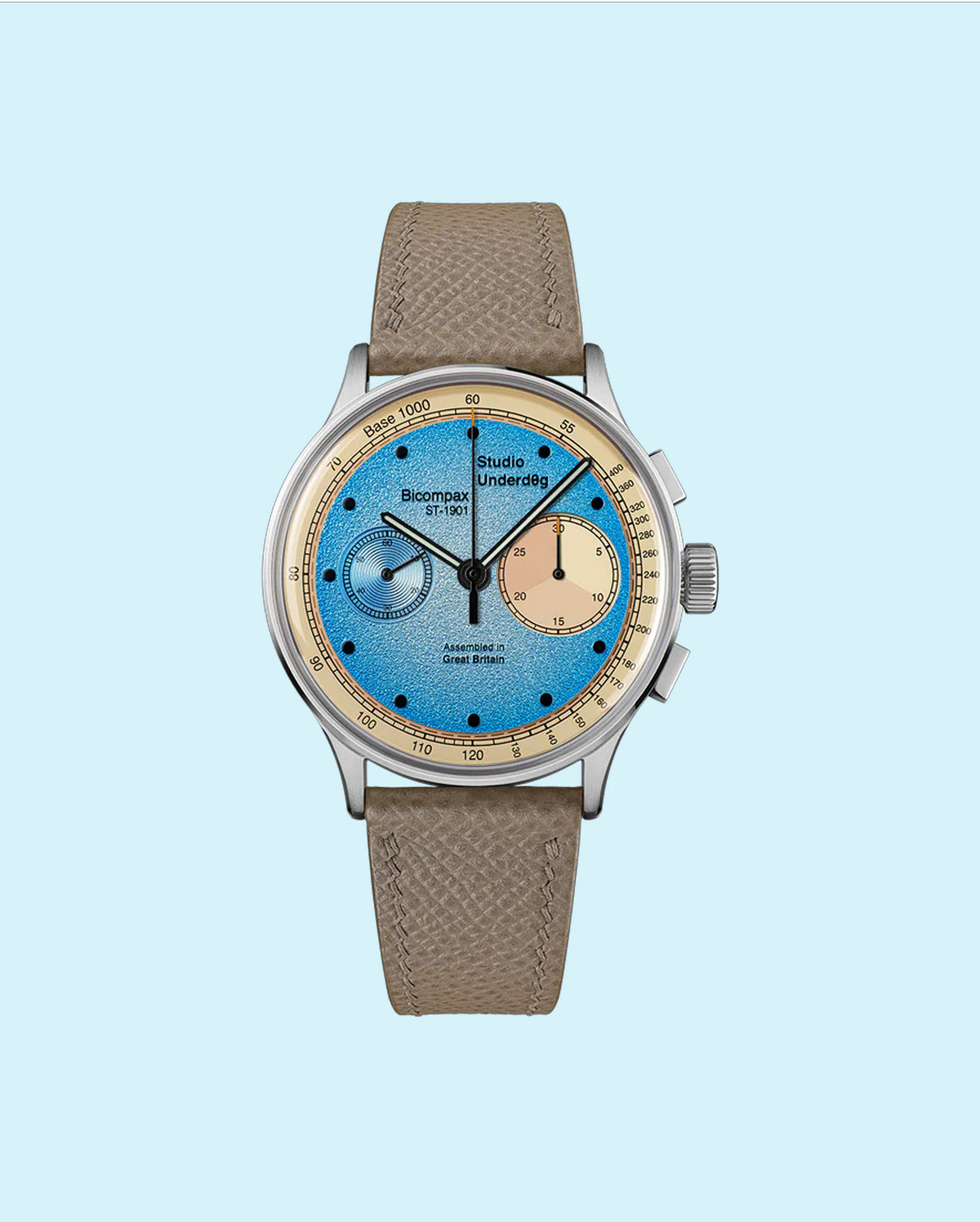 Studio Underd0g 01SERIES Desert Sky Gen3 watch with chronograph dial