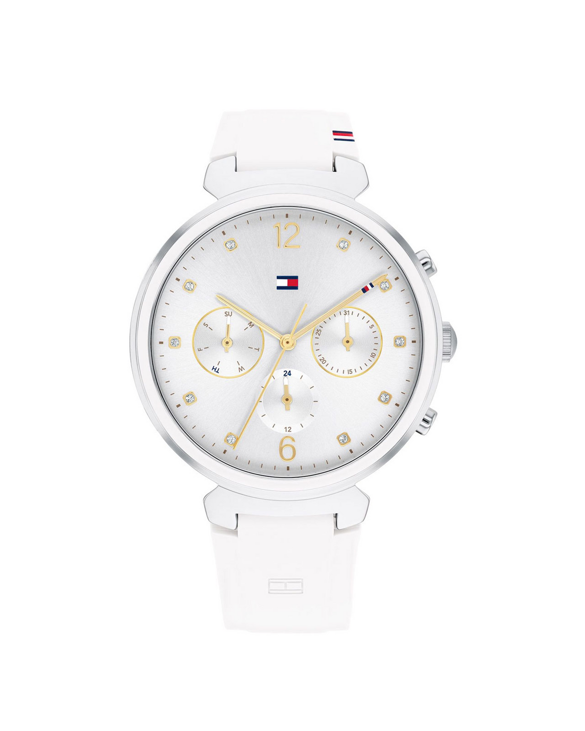 Tommy Hilfiger Ivy 1782342 women's watch with white dial and white silicone strap