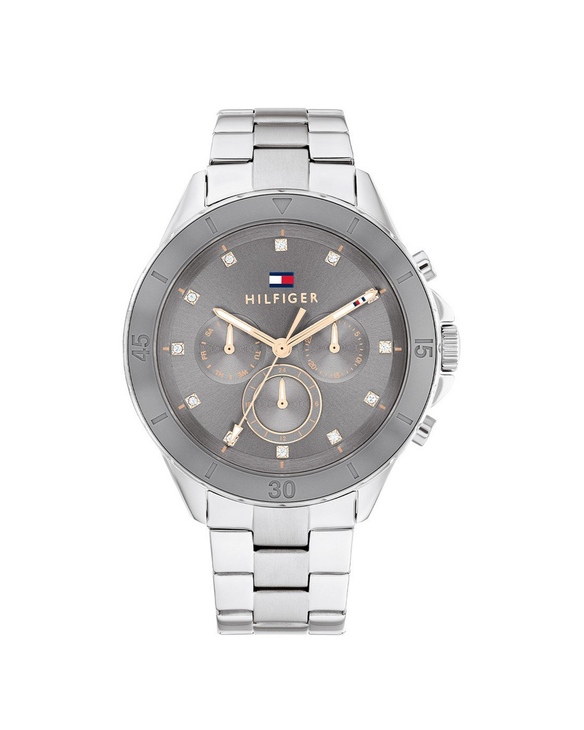 Tommy Hilfiger 1782742 women's watch with grey dial and rose gold-tone hands