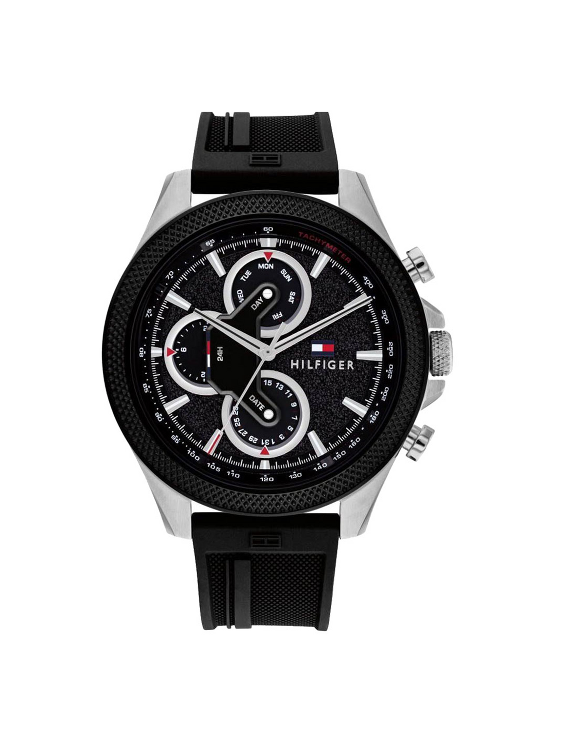 Tommy Hilfiger Clark 1792082 black silicone strap watch