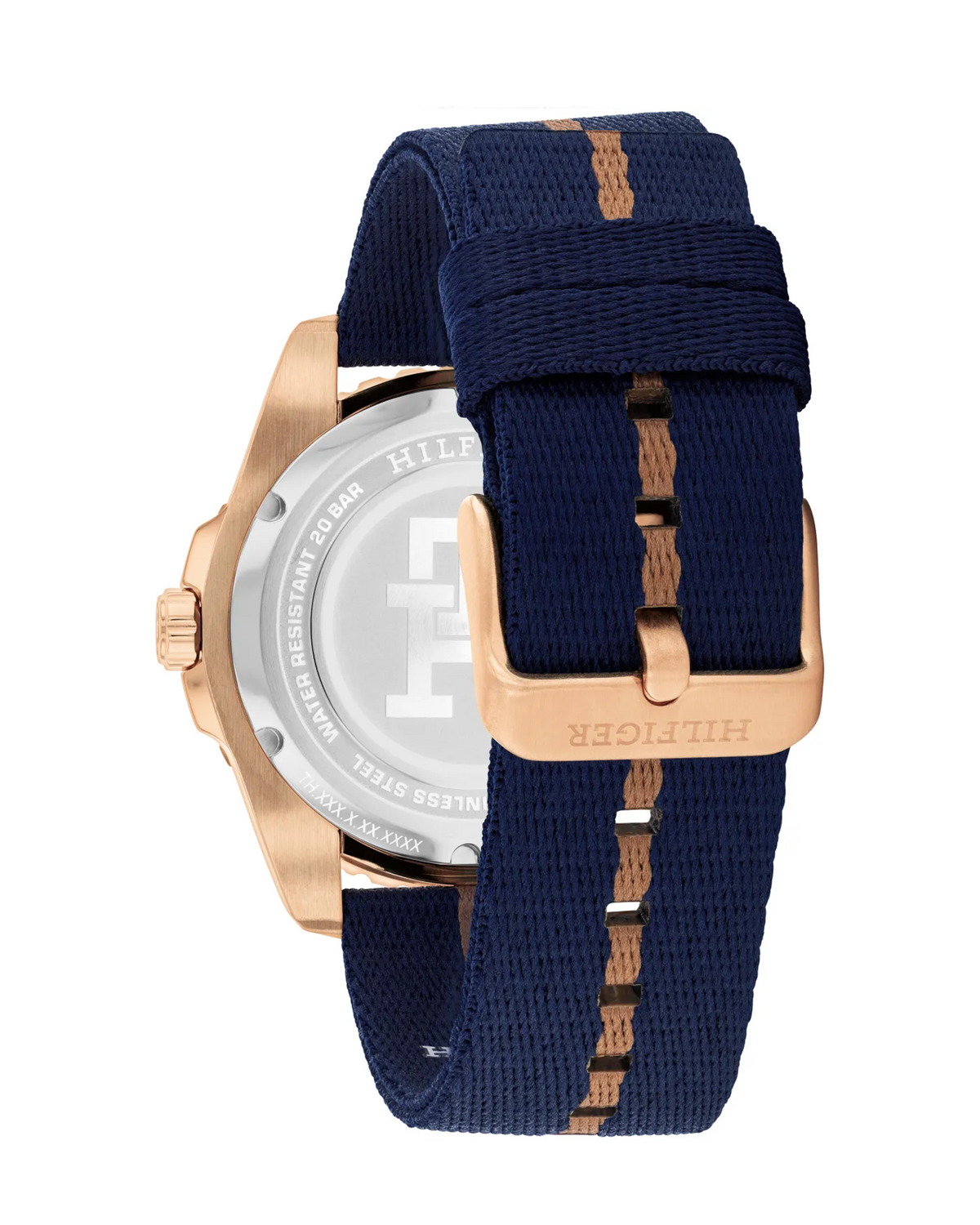 Tommy Hilfiger TH85 GMT 1792130 blue dial detail