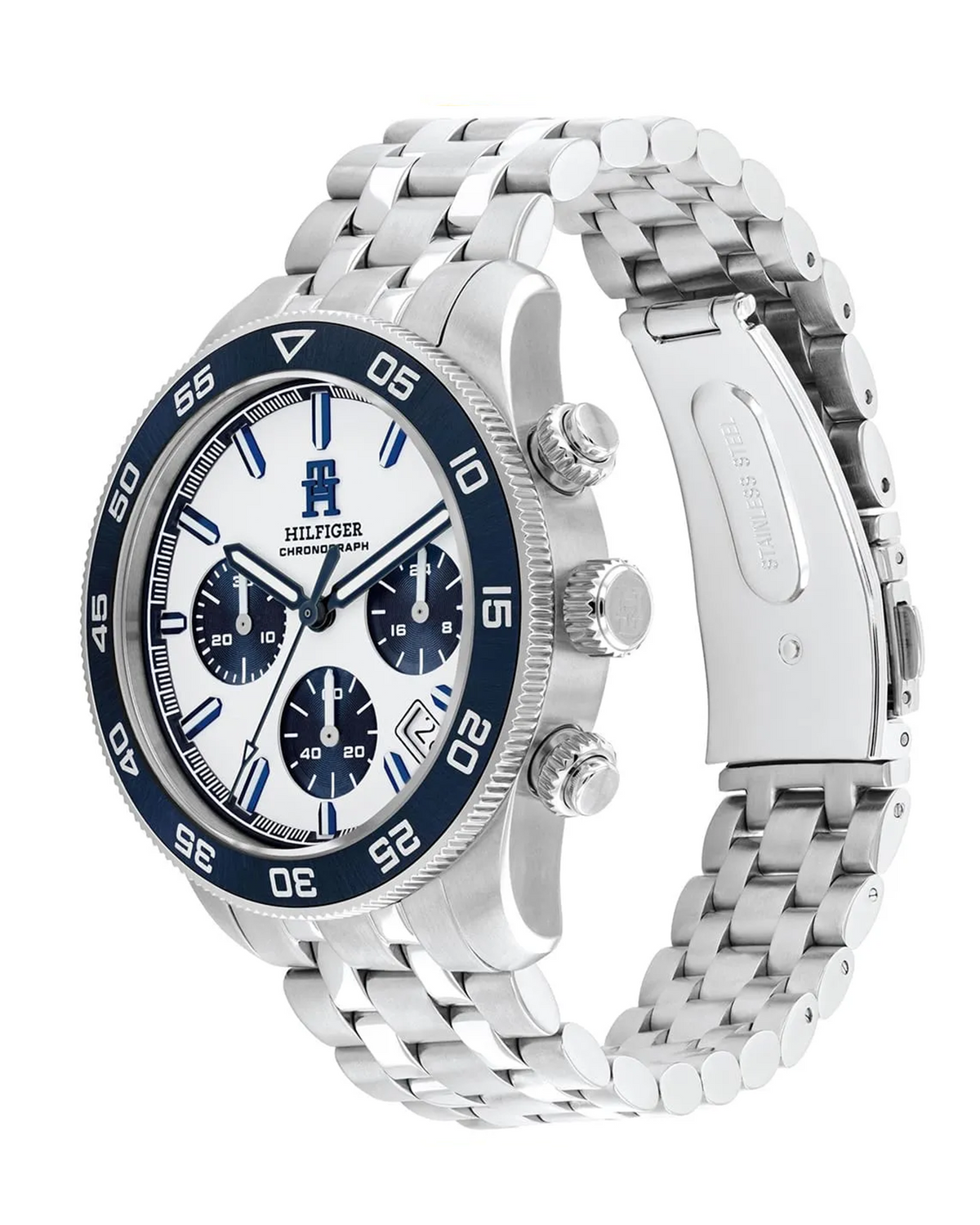 Tommy Hilfiger TH85 Chronograph 1792157 white dial detail