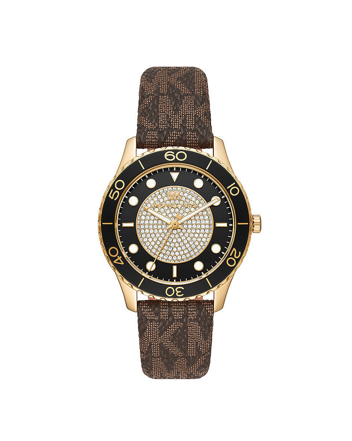 Michael Kors MK6979 Runway watch, gold-tone case front view