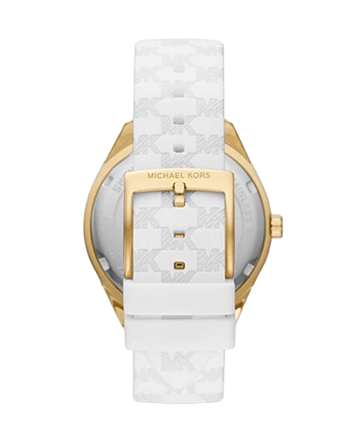 Michael Kors MK7267 Jessa watch with white embossed silicone strap
