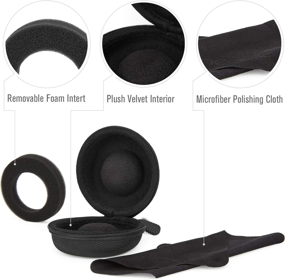 Noel Single Watch Case in Black