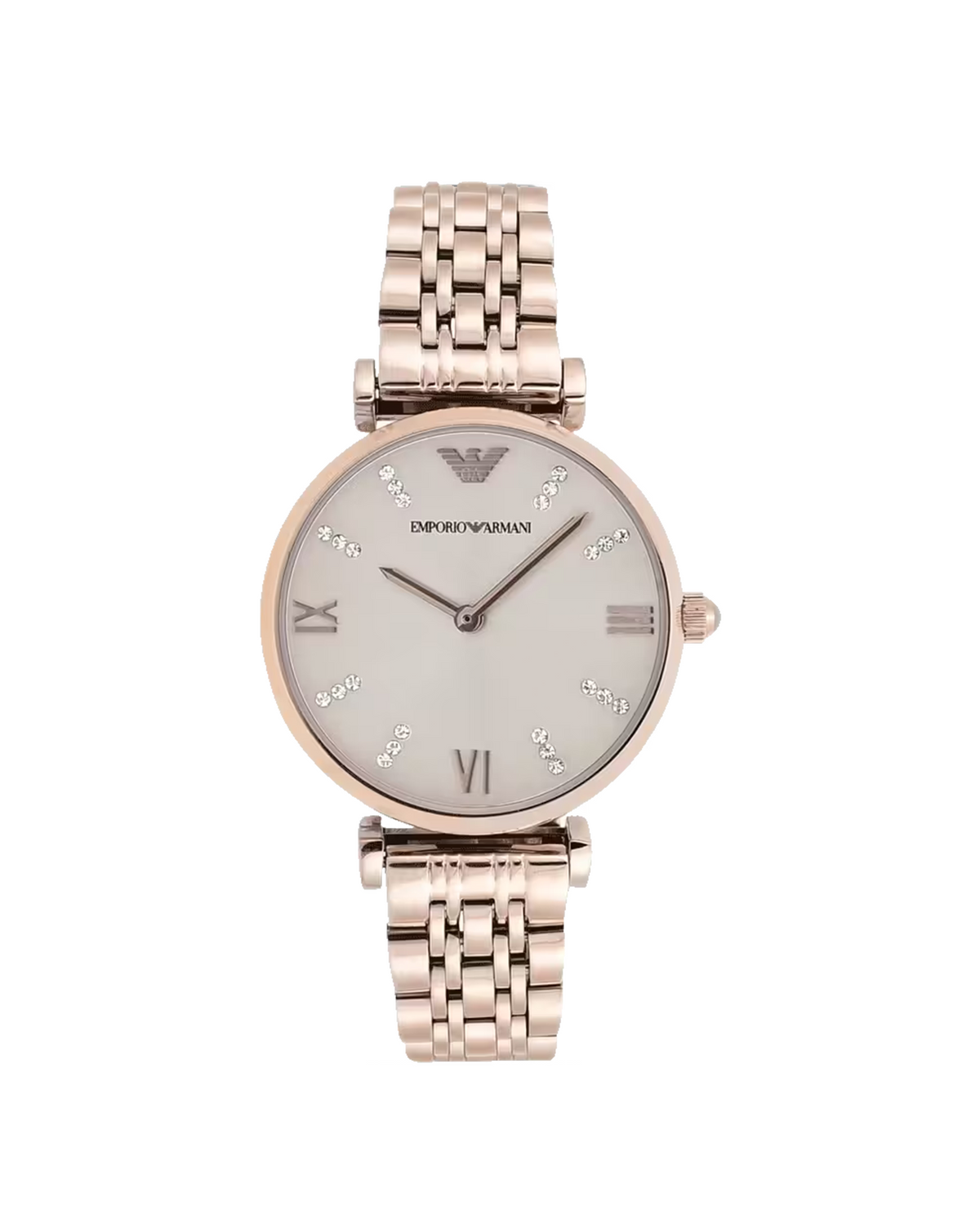 Emporio Armani AR11059 women's rose gold-tone watch with bracelet