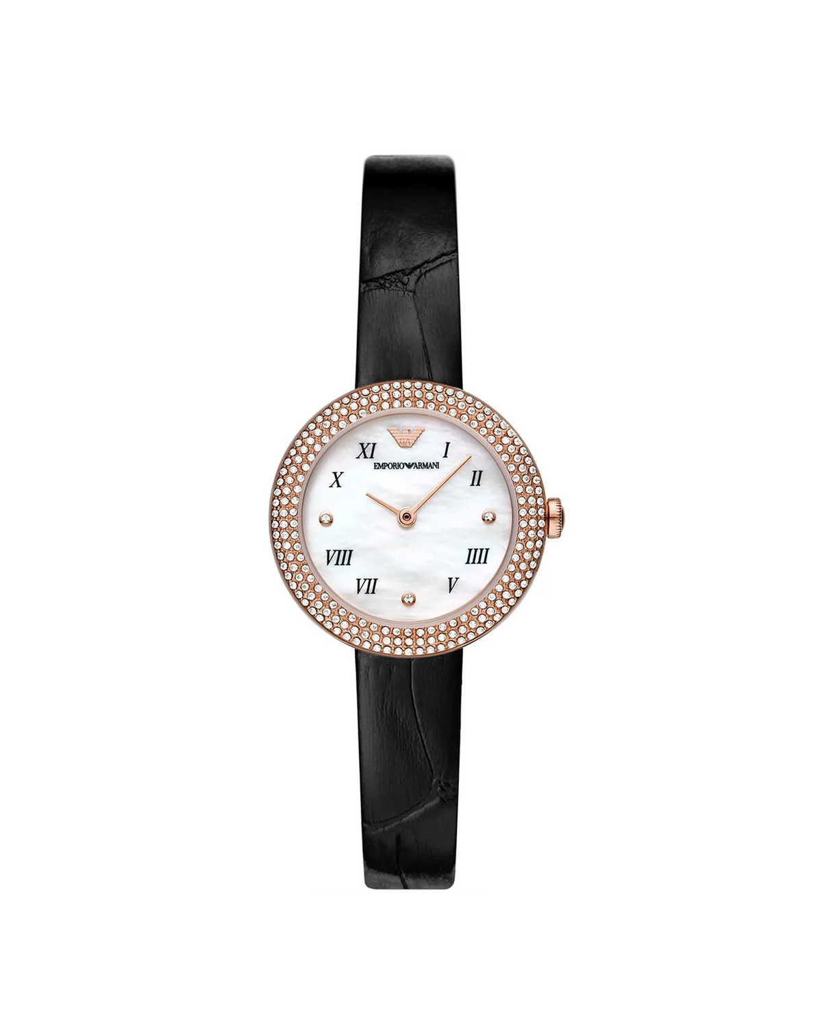 Emporio Armani Rosa AR11356 women's stainless steel watch with white mother-of-pearl dial