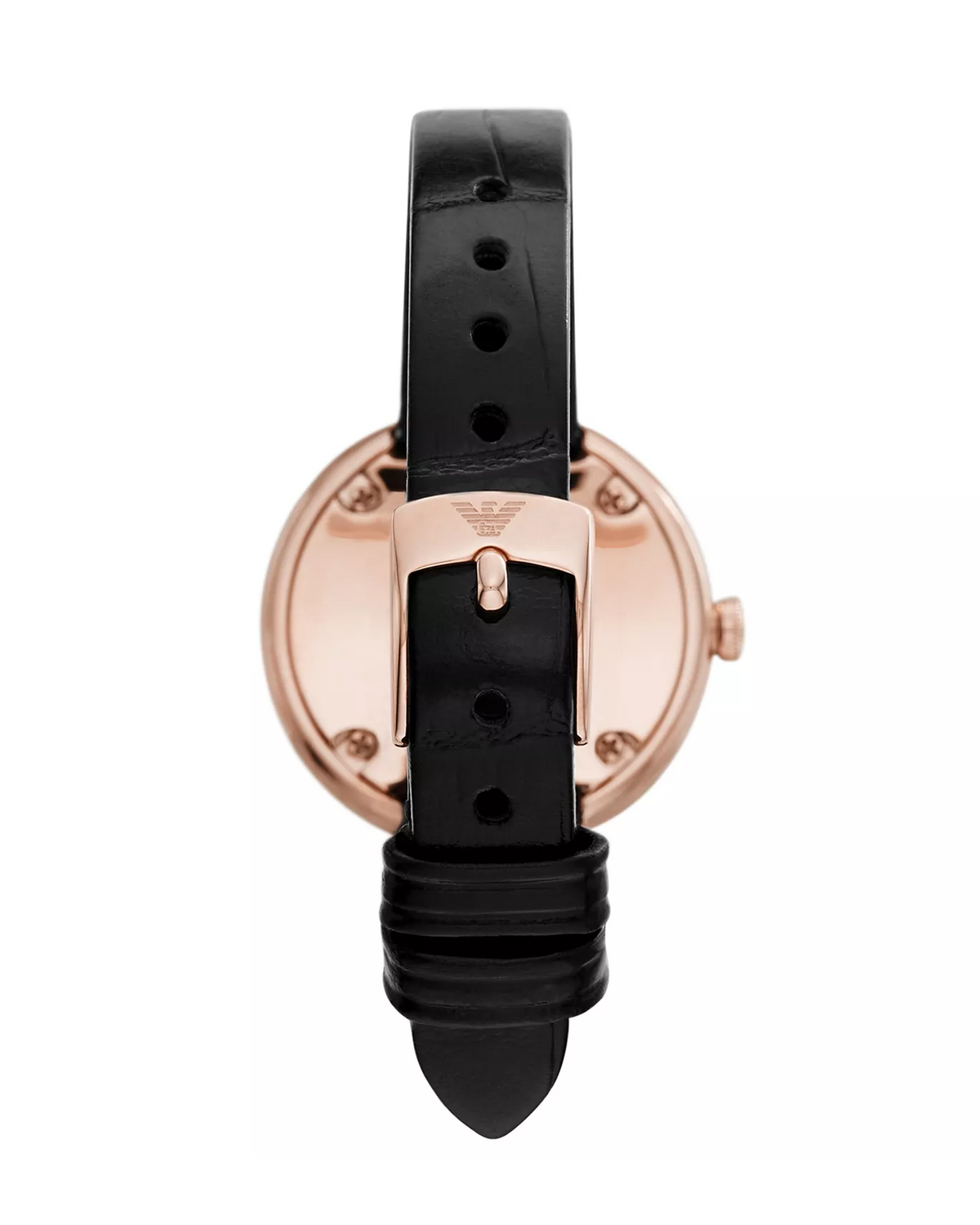 Emporio Armani Rosa AR11356 women's stainless steel watch with white mother-of-pearl dial - side view