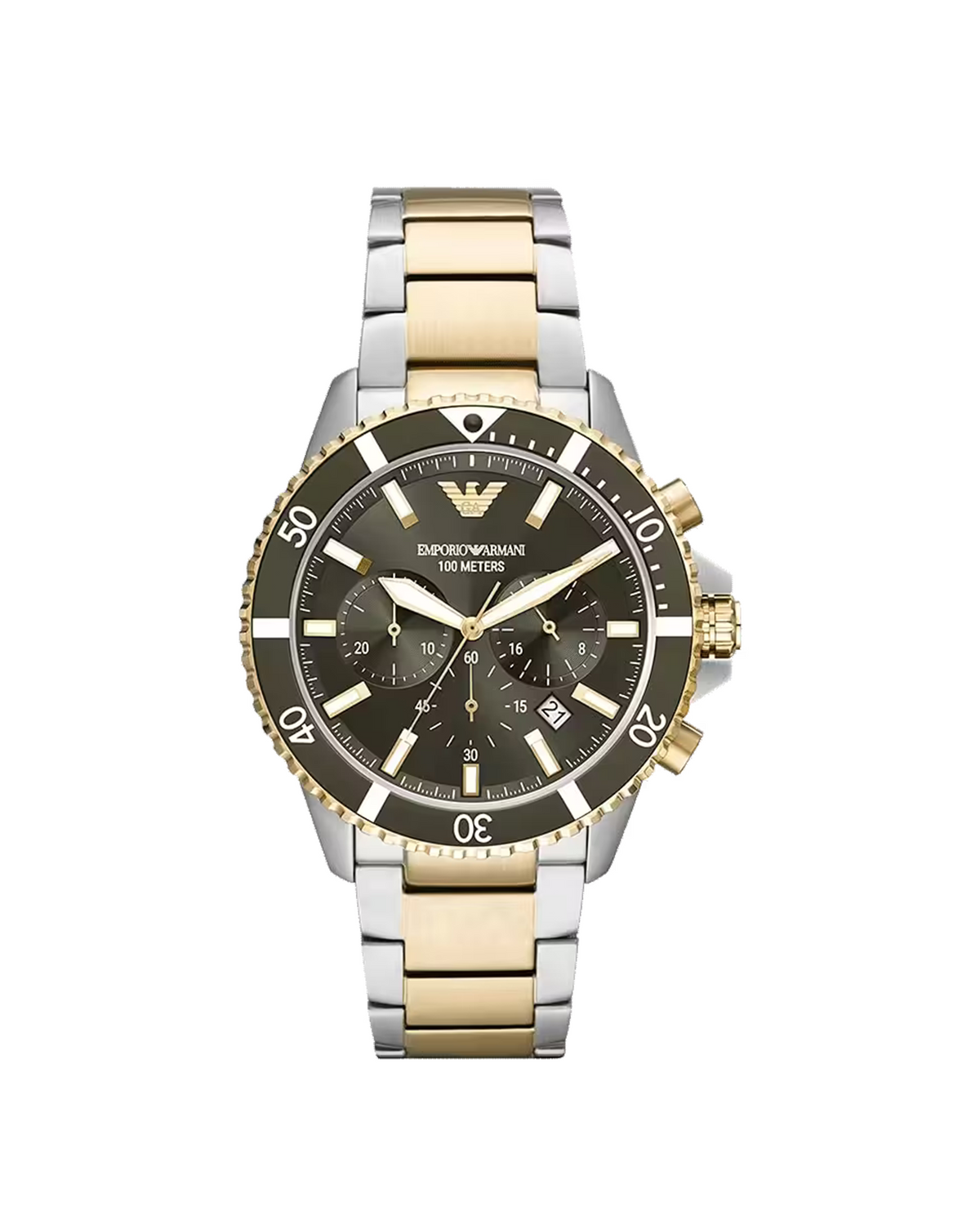 Emporio Armani Diver Chronograph AR11361 watch with two-tone steel bracelet