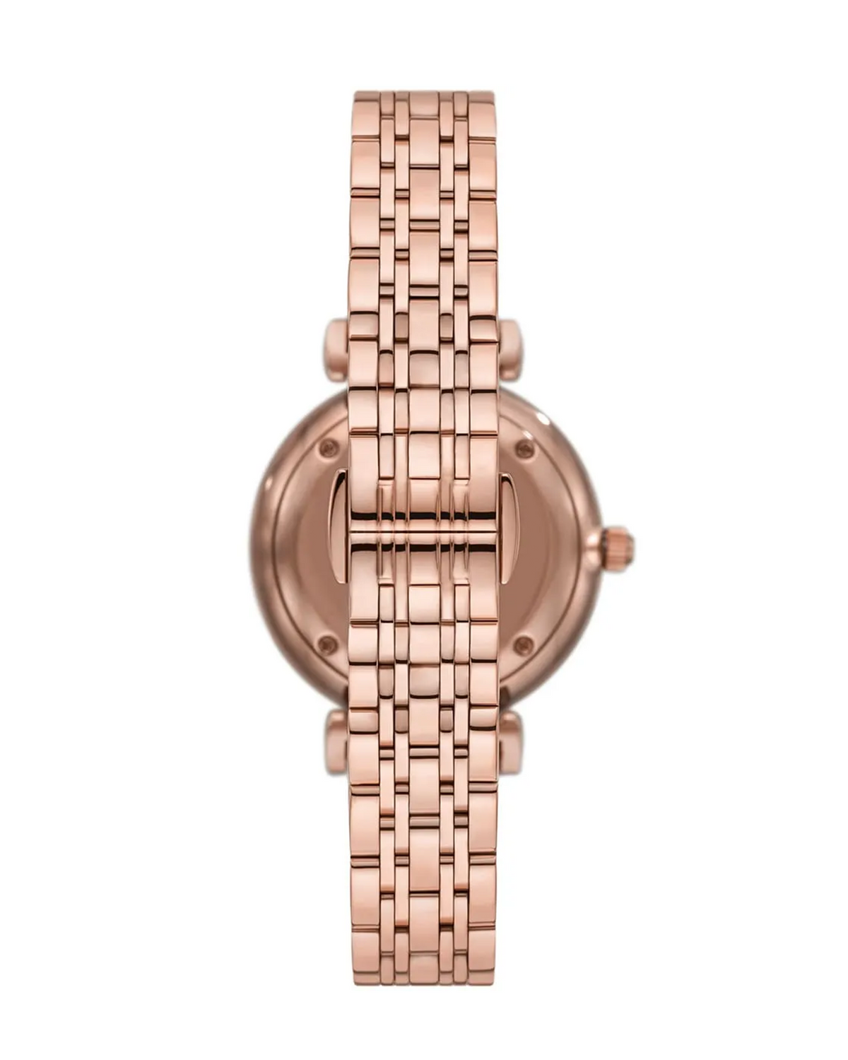 Close-up of the silver sunray dial on the Emporio Armani AR11446 watch
