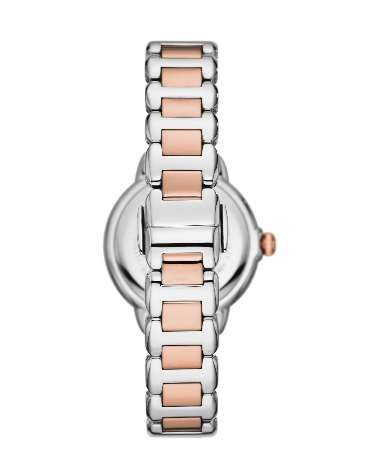 Close-up of the mother-of-pearl dial on the Emporio Armani AR11569 watch
