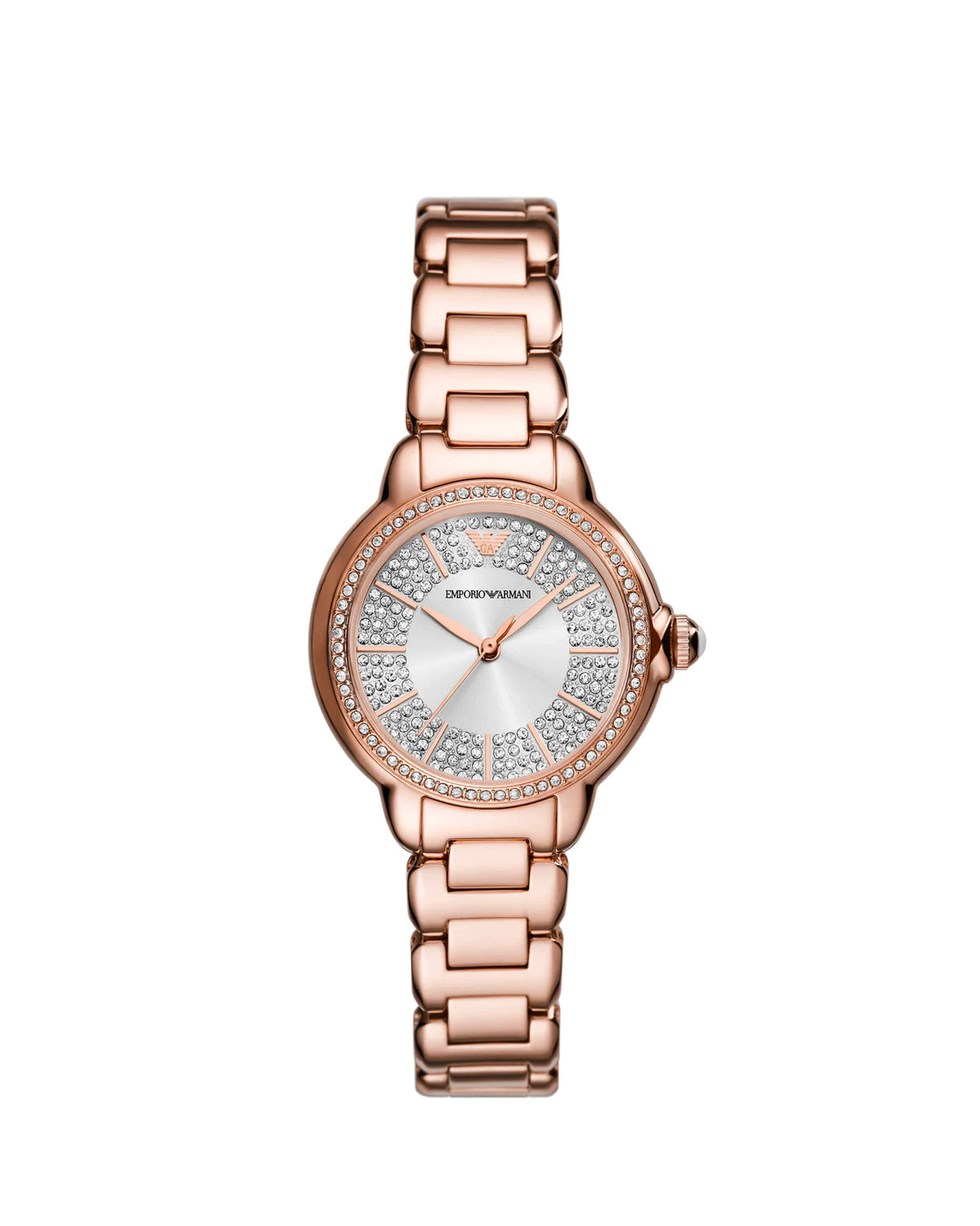 Emporio Armani Starry Night AR11633 watch, front view of silver sunray dial