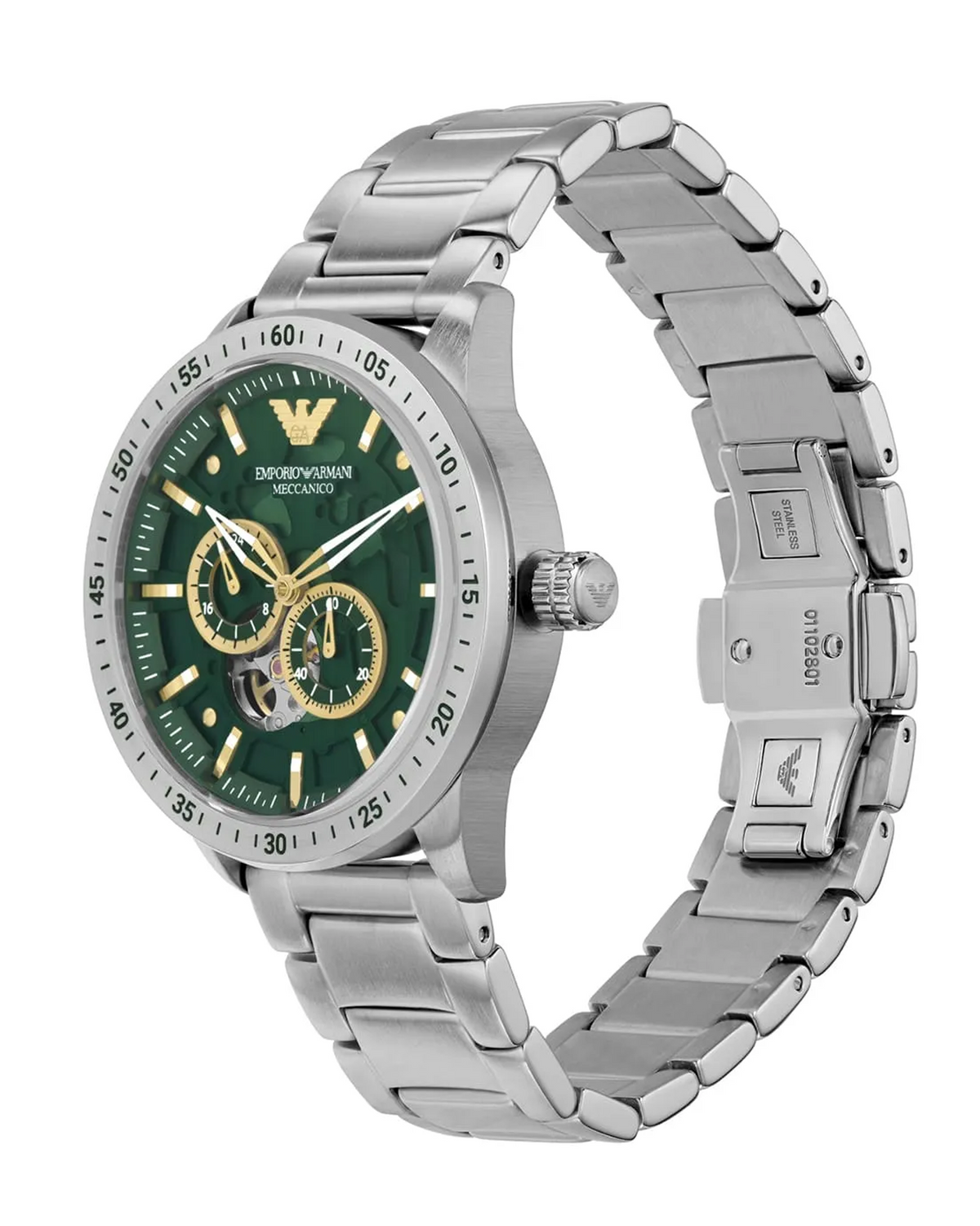 Emporio Armani AR60053 Mario watch, side profile view