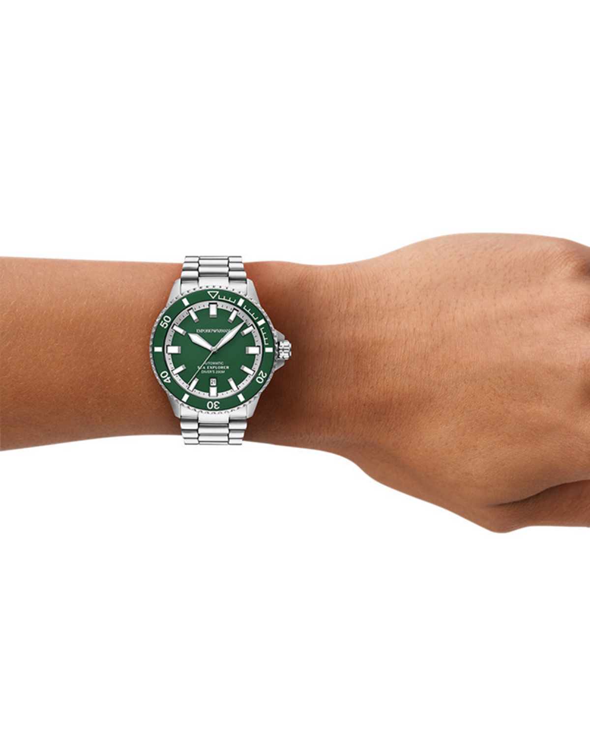 Emporio Armani Sea Explorer AR60088 watch, stainless steel bracelet detail