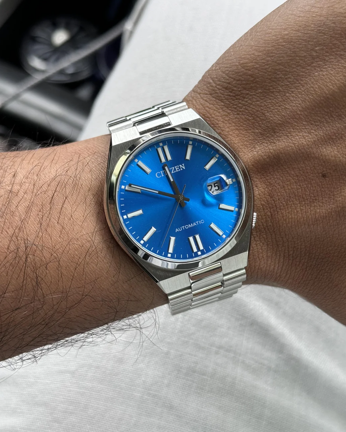Citizen Tsuyosa NJ0158-89L watch, dial close-up