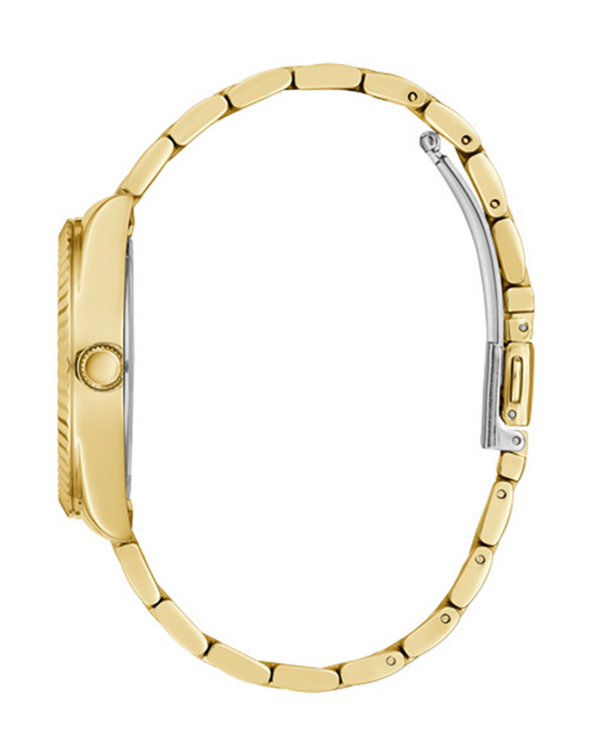 GUESS GW0308L2 gold-tone coin edge ladies watch - side view