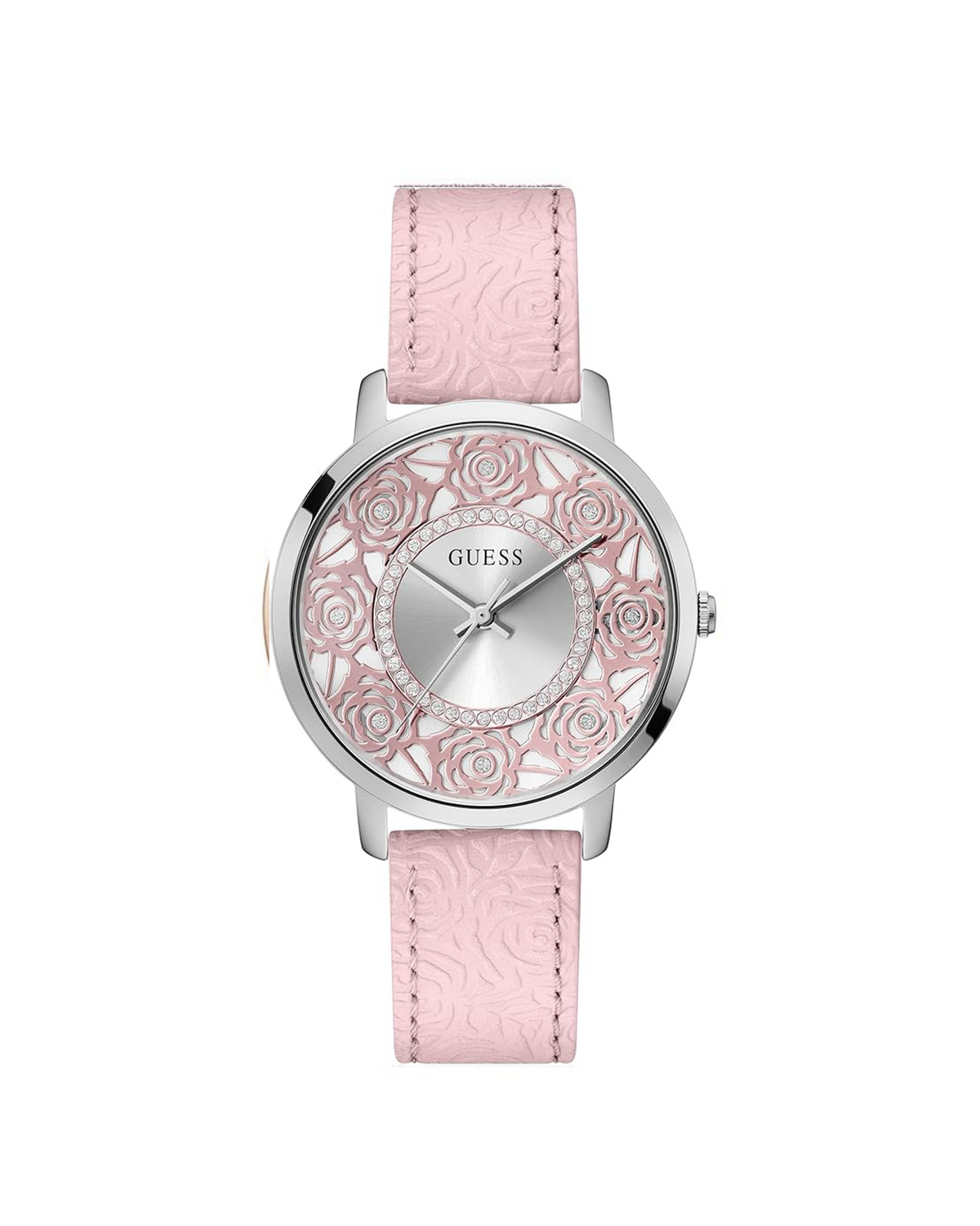 GUESS Dahlia GW0529L1 pink leather watch - front view