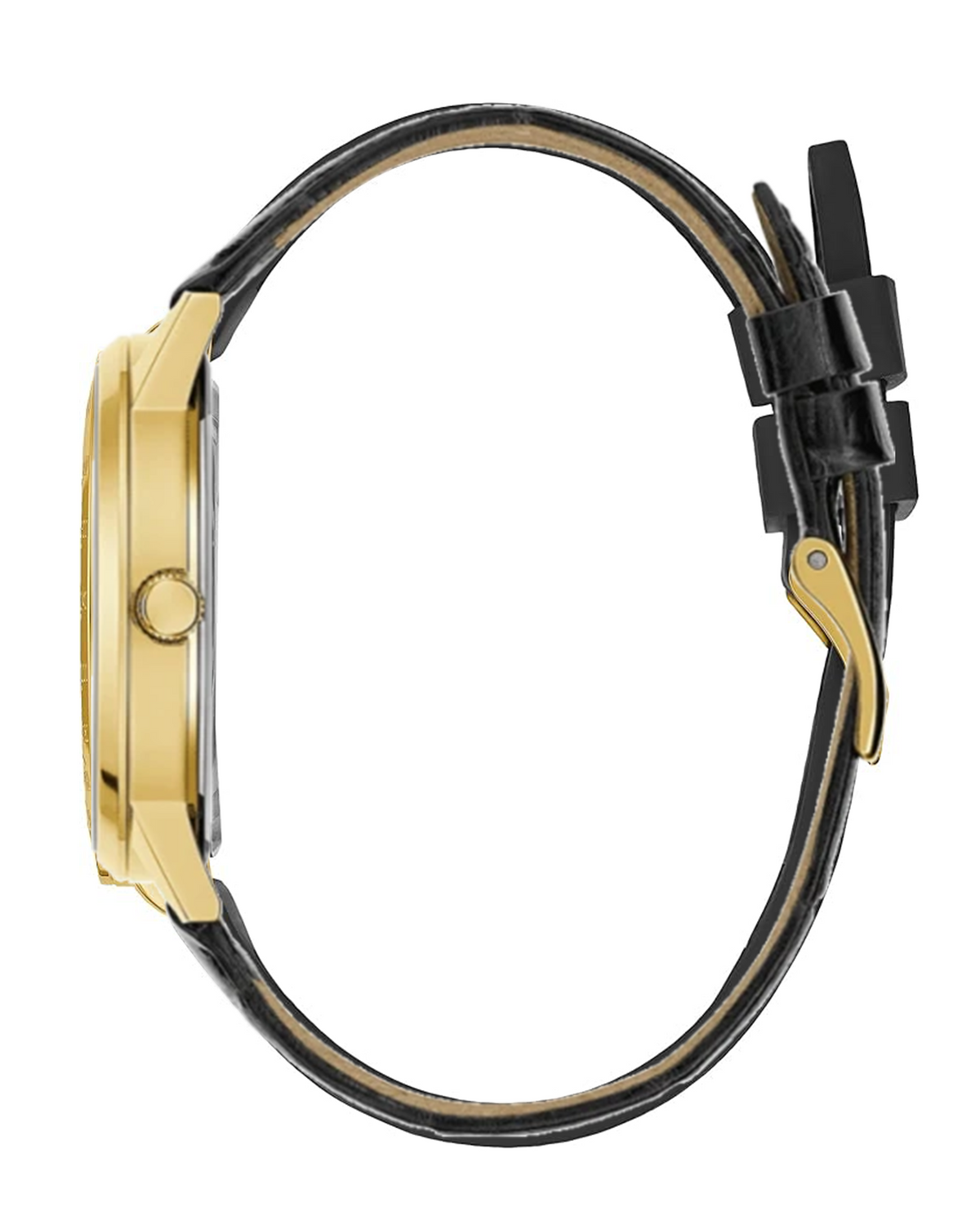 GUESS Gadget GW0570G1 gold-tone leather watch - side view