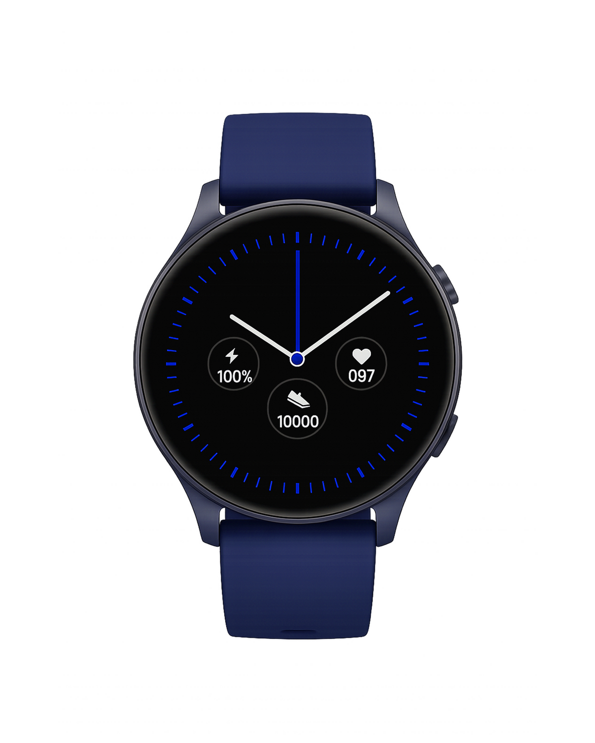 East Apex M66 midnight blue smartwatch – front view showing 1.43 inch AMOLED display