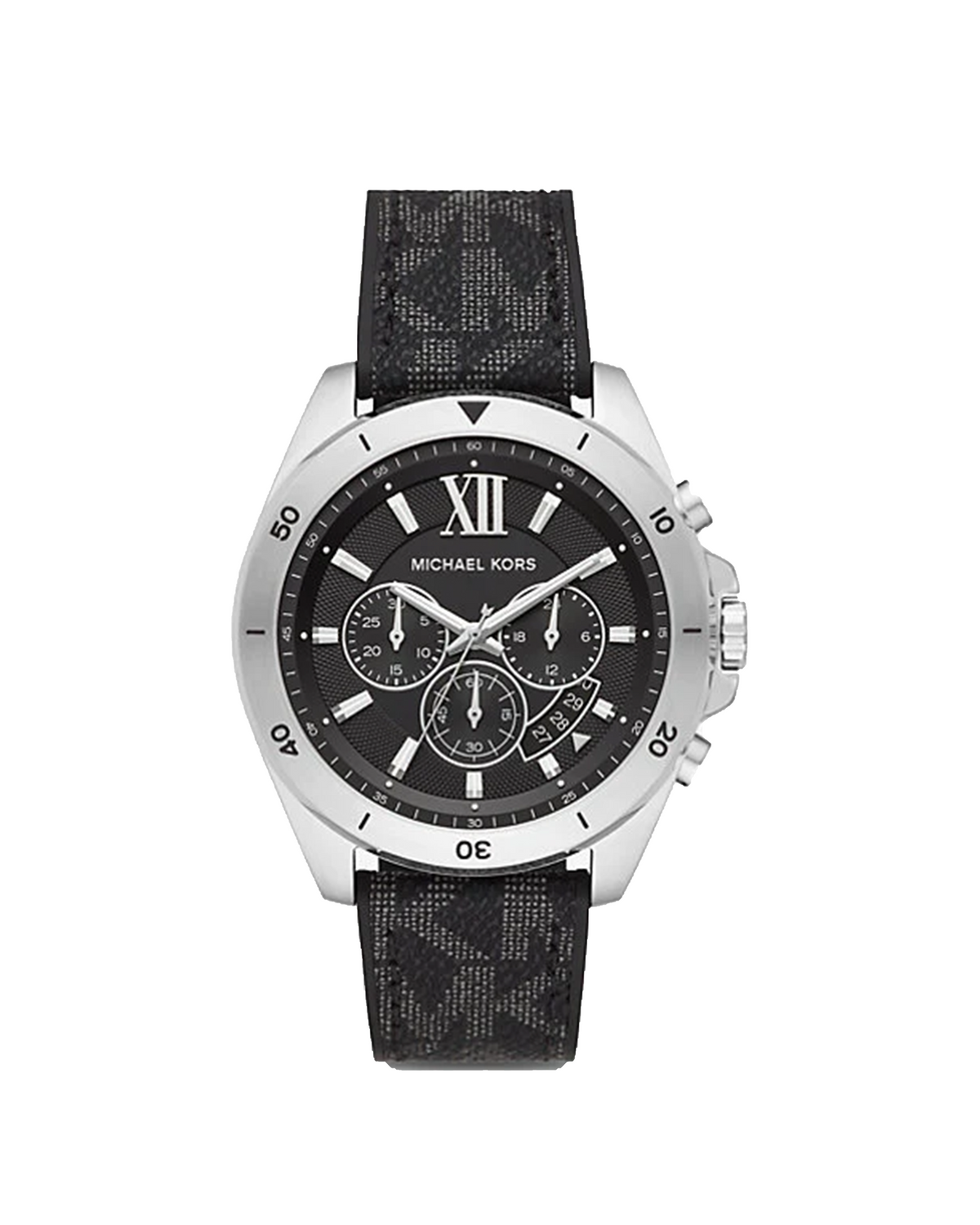 Michael Kors MK8850 Brecken chronograph watch, silver-tone case front view