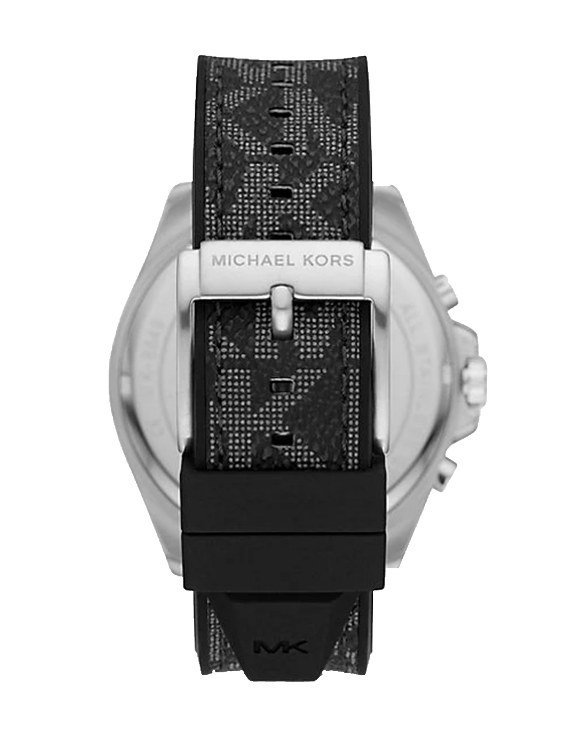 Michael Kors MK8850 Brecken watch black dial with chronograph subdials close-up