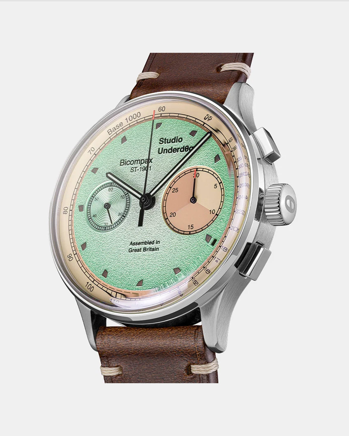 Studio Underd0g 01SERIES Mint Ch0c Chip Gen3 watch - dial detail