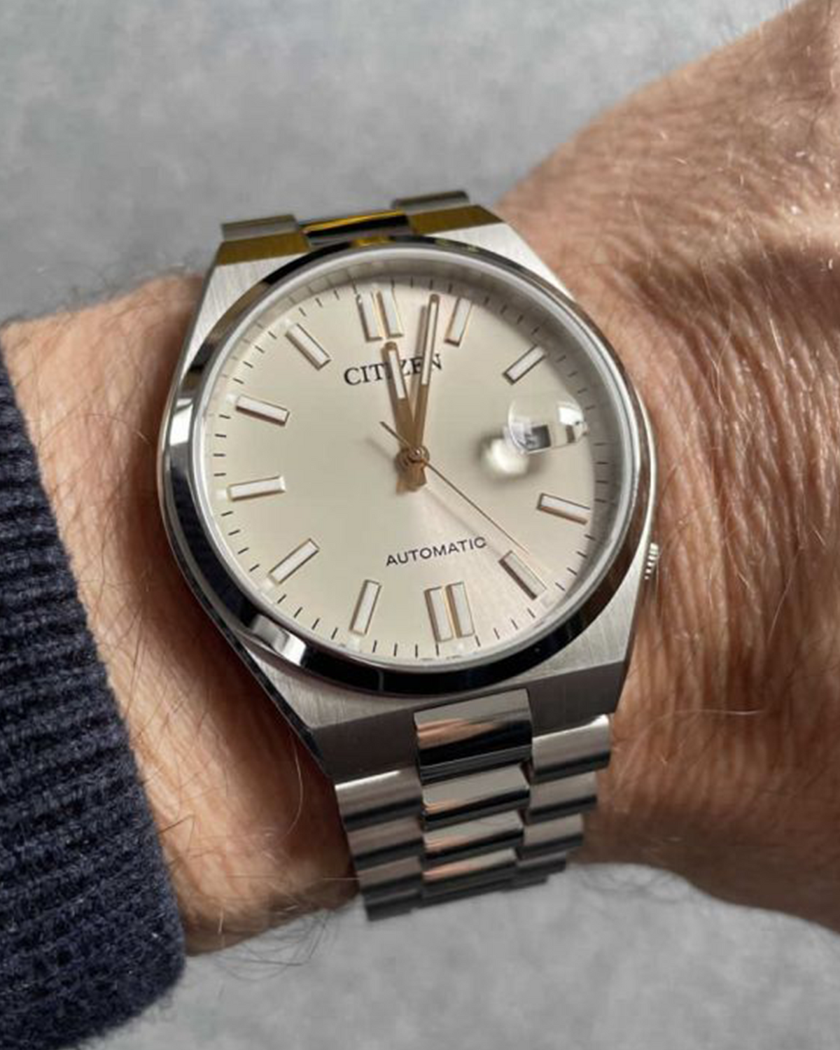 Citizen Tsuyosa NJ0151-88W watch, dial close-up