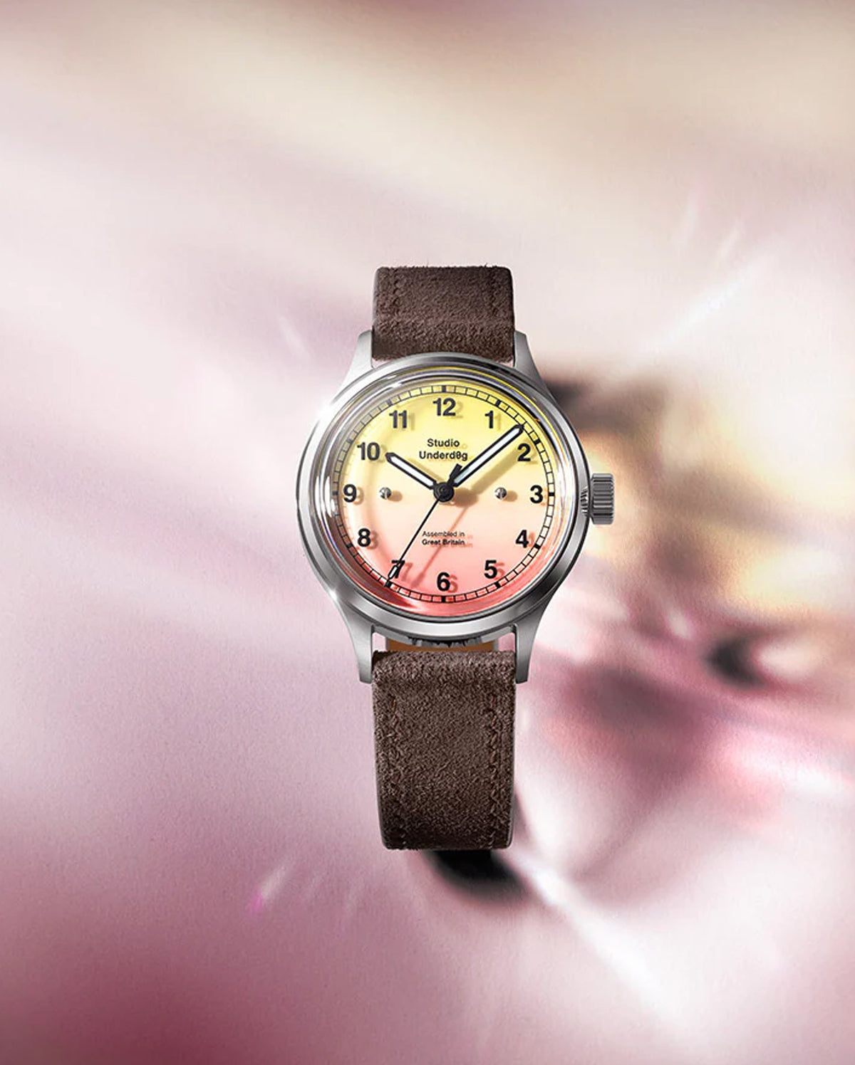 Studio Underd0g 02SERIES Pink Lem0nade Gen2 watch - wrist shot