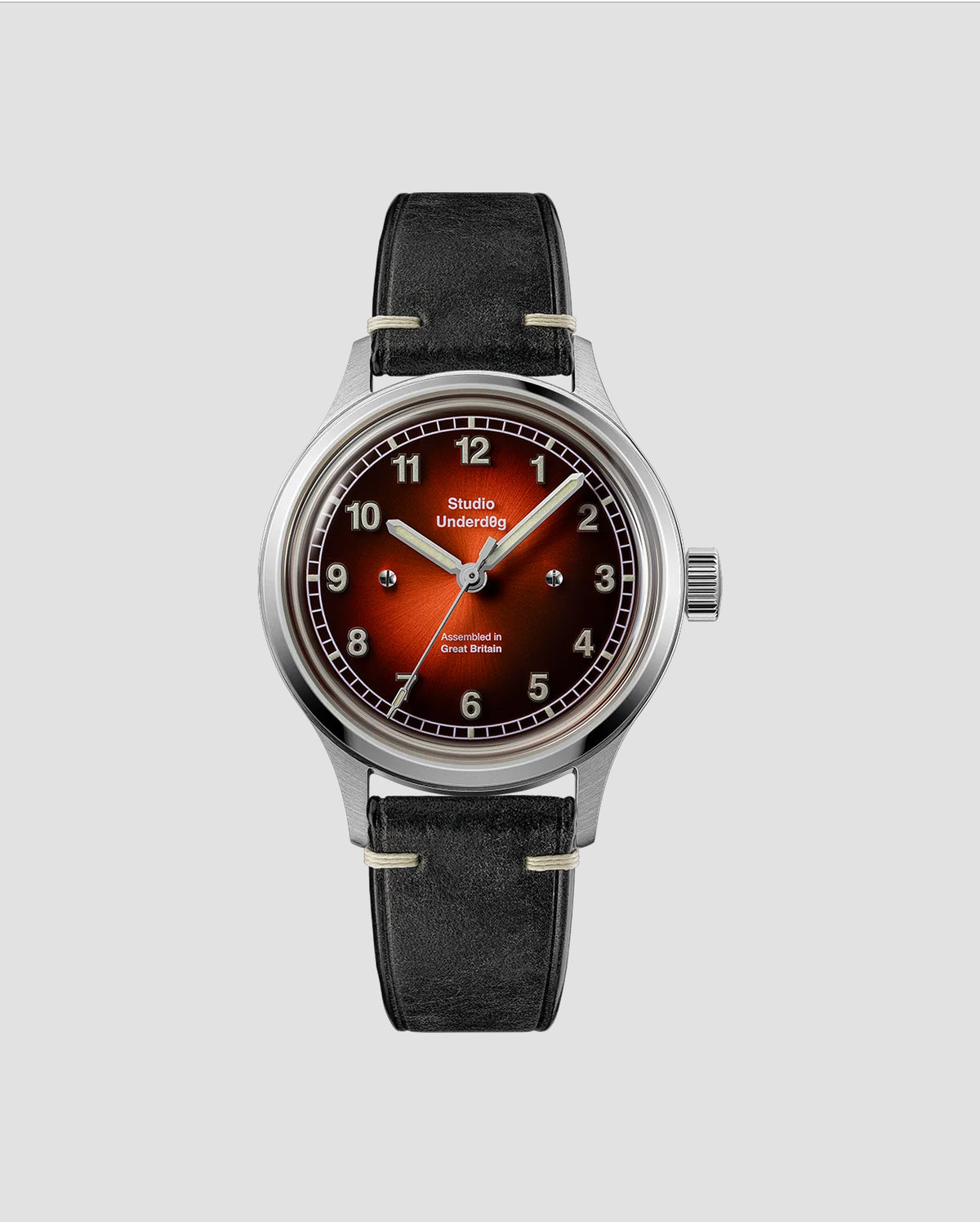 Studio Underd0g 02SERIES Red L0lly Gen2 watch - front view with red-tinted dial