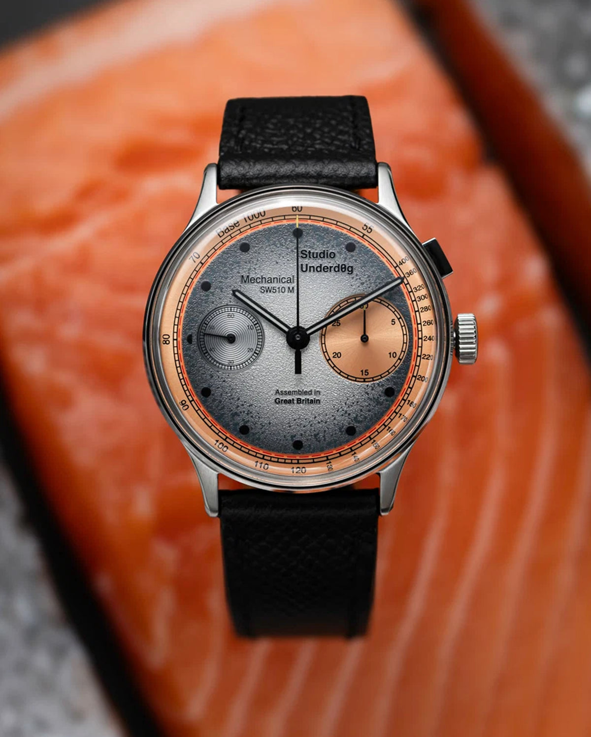 Studio Underd0g 03 SERIES Salmon Gen2 watch - dial detail