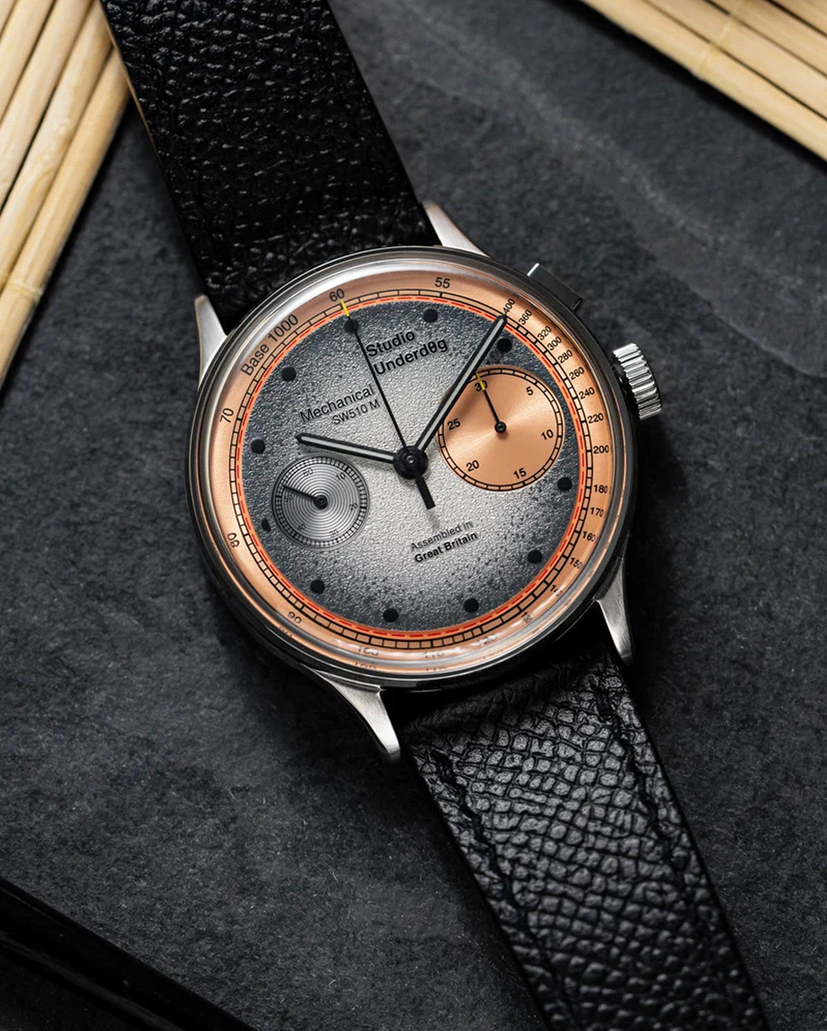 Studio Underd0g 03 SERIES Salmon Gen2 watch - caseback view