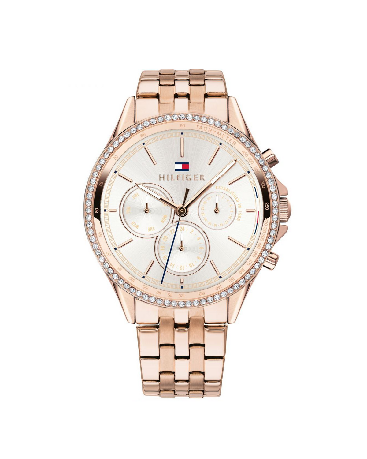 Tommy Hilfiger Ari 1781978 women's watch, white dial, gold-plated case - front view