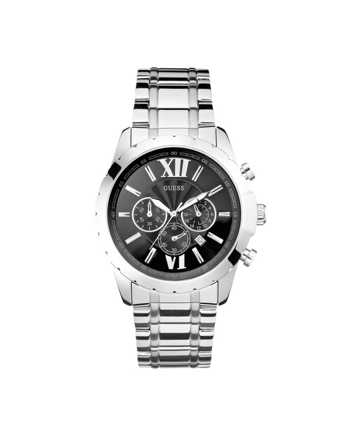 Guess Watch W0193G2 (44mm, Silver-Tone)