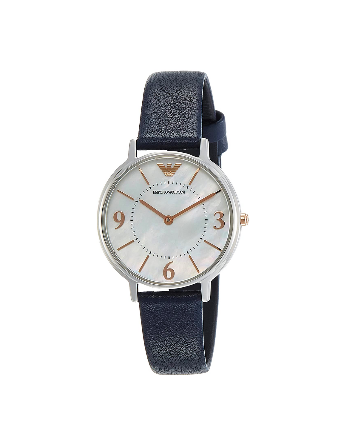 Emporio Armani AR2509 women's watch with mother-of-pearl dial and stainless steel case — front view