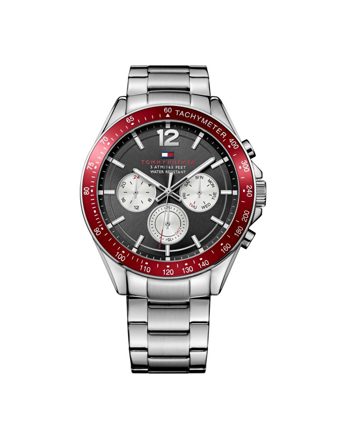 Tommy Hilfiger Luke 1791122 men's stainless steel watch with black dial, 46mm case