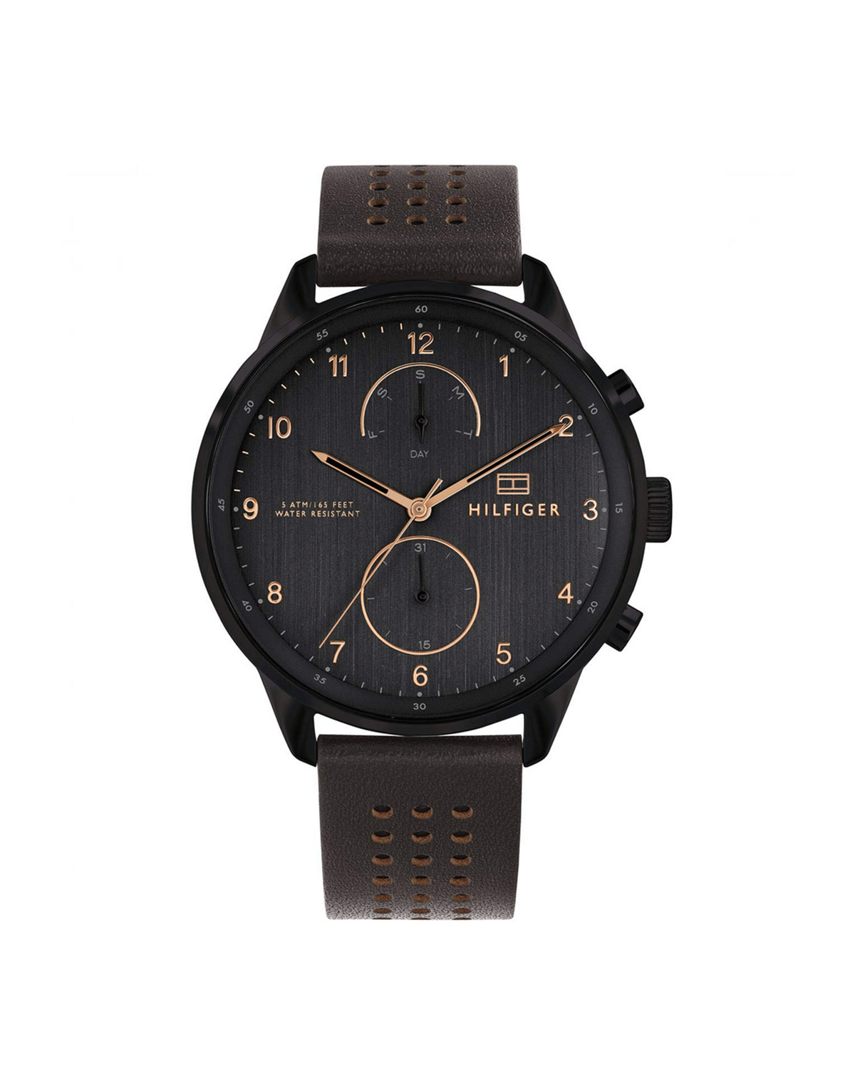 Tommy Hilfiger Chase 1791577 men's watch – multi-dial design, leather strap