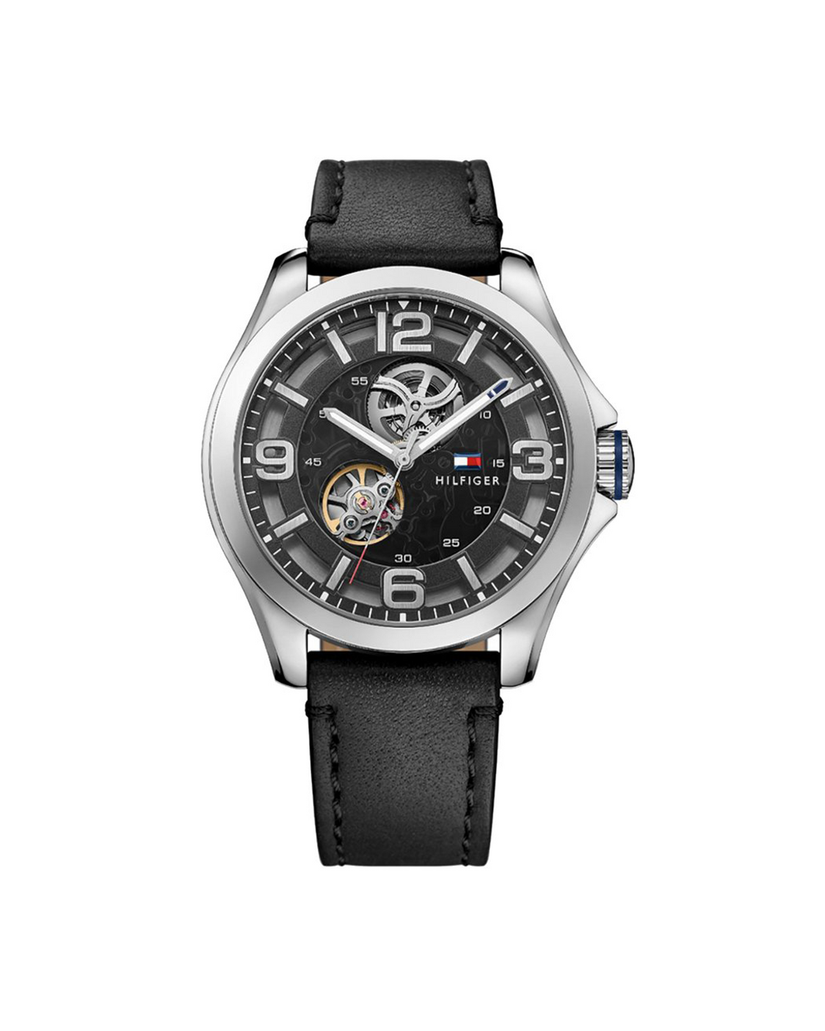 Tommy Hilfiger Bruce 1791279 men's watch – 45mm stainless steel case, multicolour dial, calfskin strap