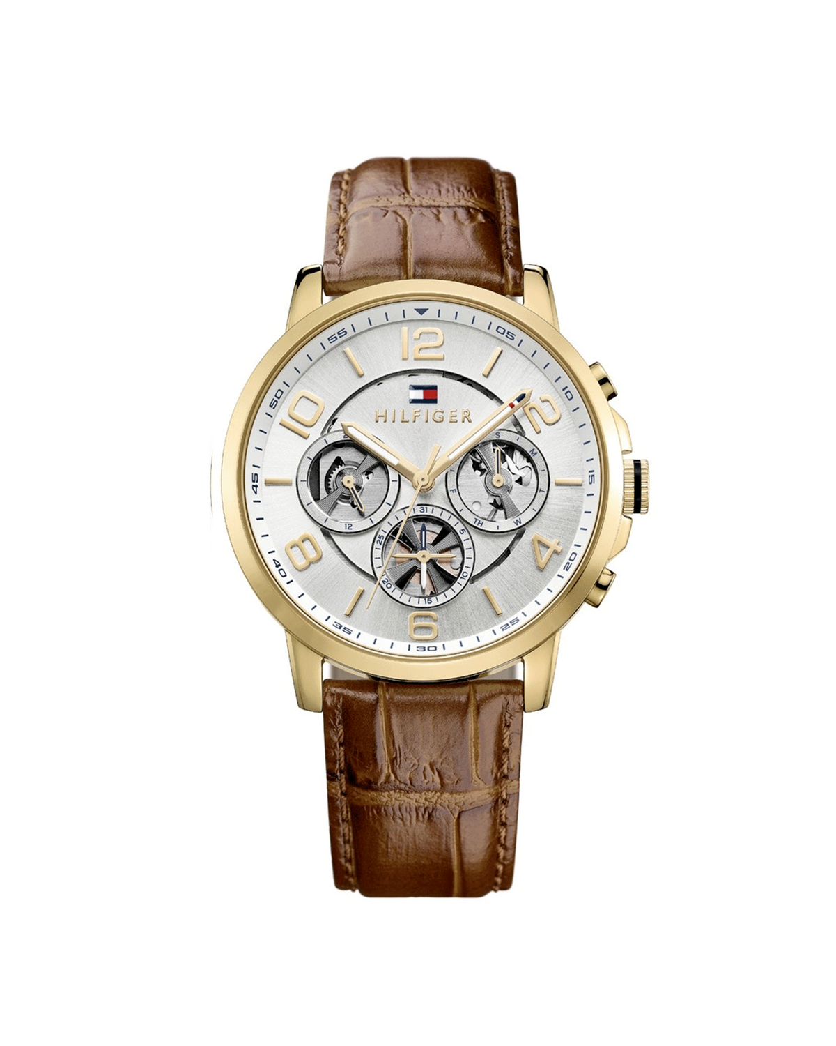 Tommy Hilfiger Keagan 1791291 Stainless Steel Gold Dial Calfskin Leather watch - photo 1