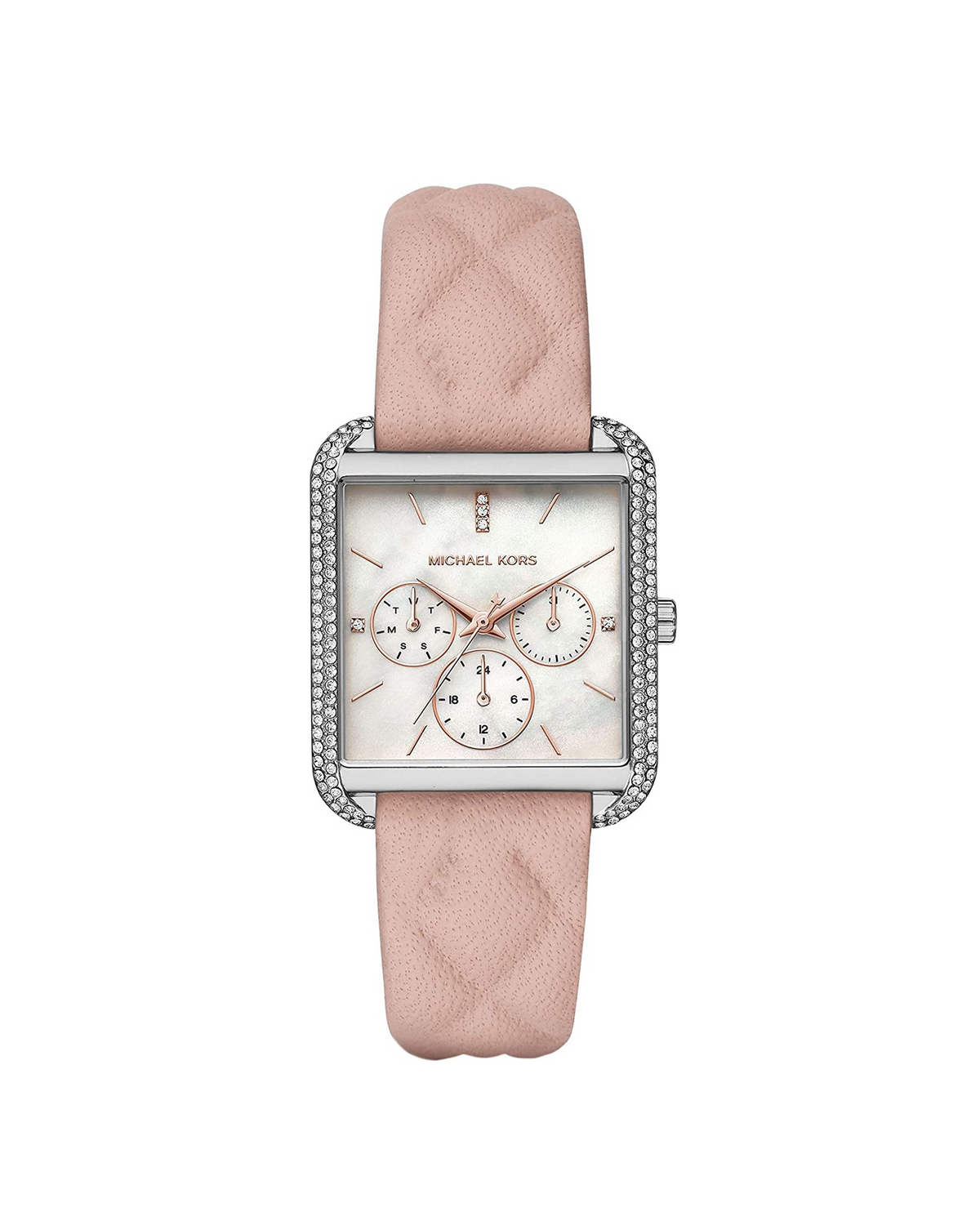 Michael Kors MK2768 Drew watch, mother-of-pearl dial front view