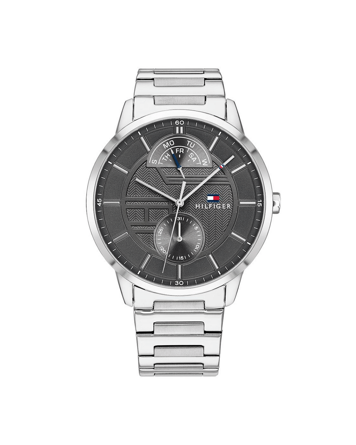 Tommy Hilfiger Hunter 1791608 stainless steel watch with silver dial