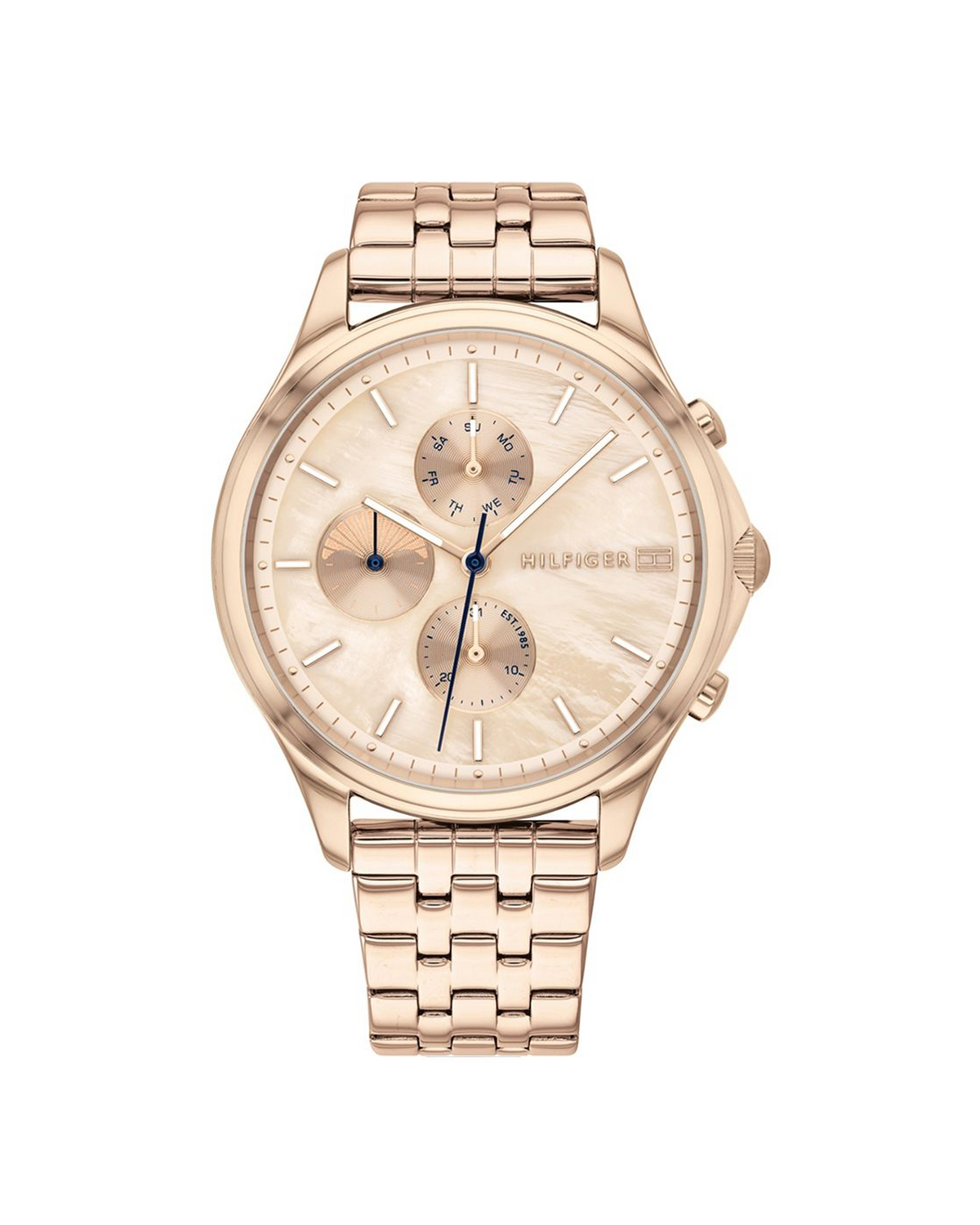 Tommy Hilfiger Whitney 1782120 women's watch, mother-of-pearl dial, rose gold-tone stainless steel - front view
