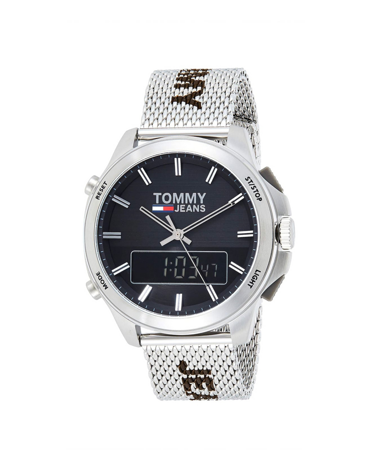 Tommy Hilfiger 1791765 black dial stainless steel watch - front view