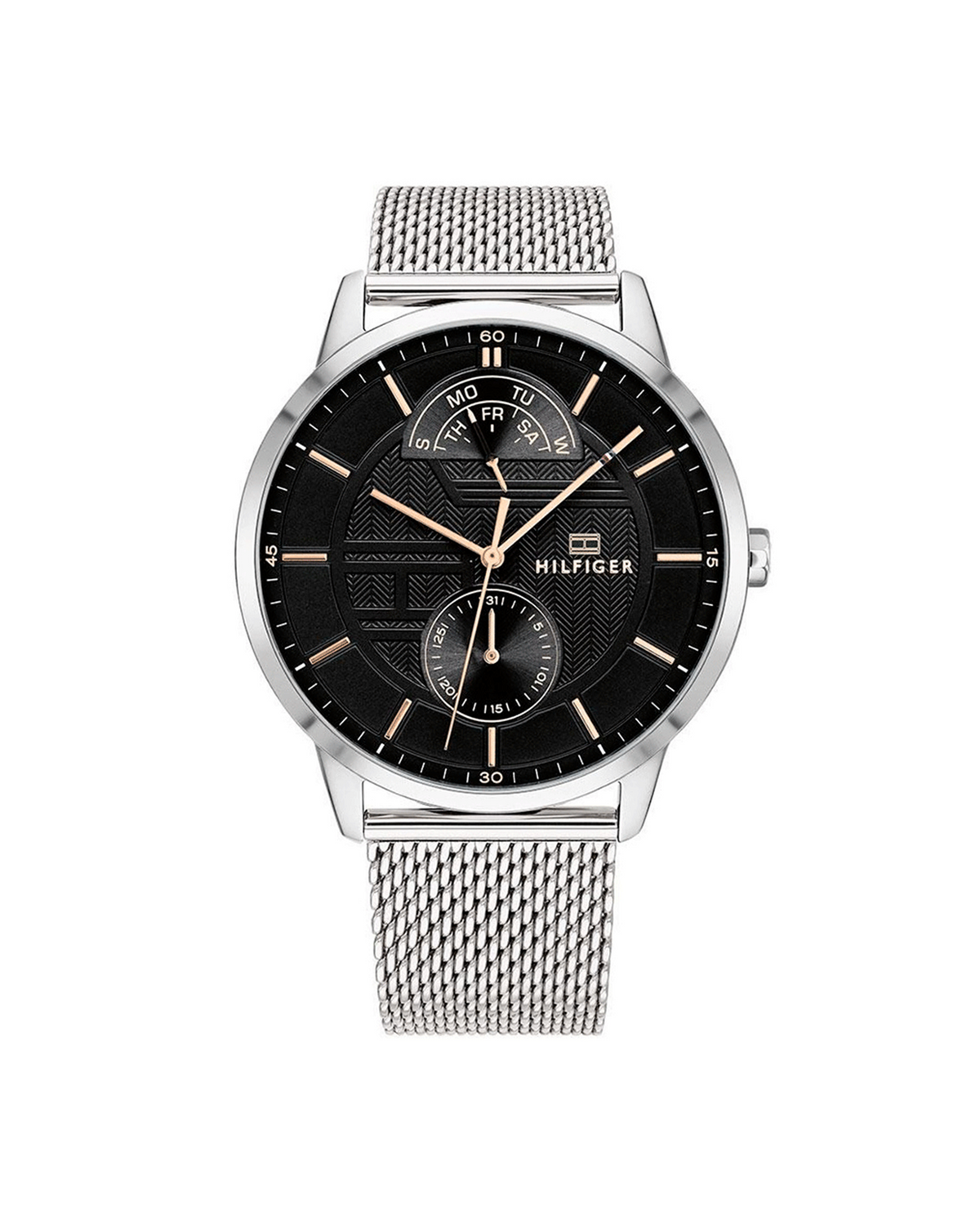Tommy Hilfiger Hunter 1791610 black dial stainless steel watch