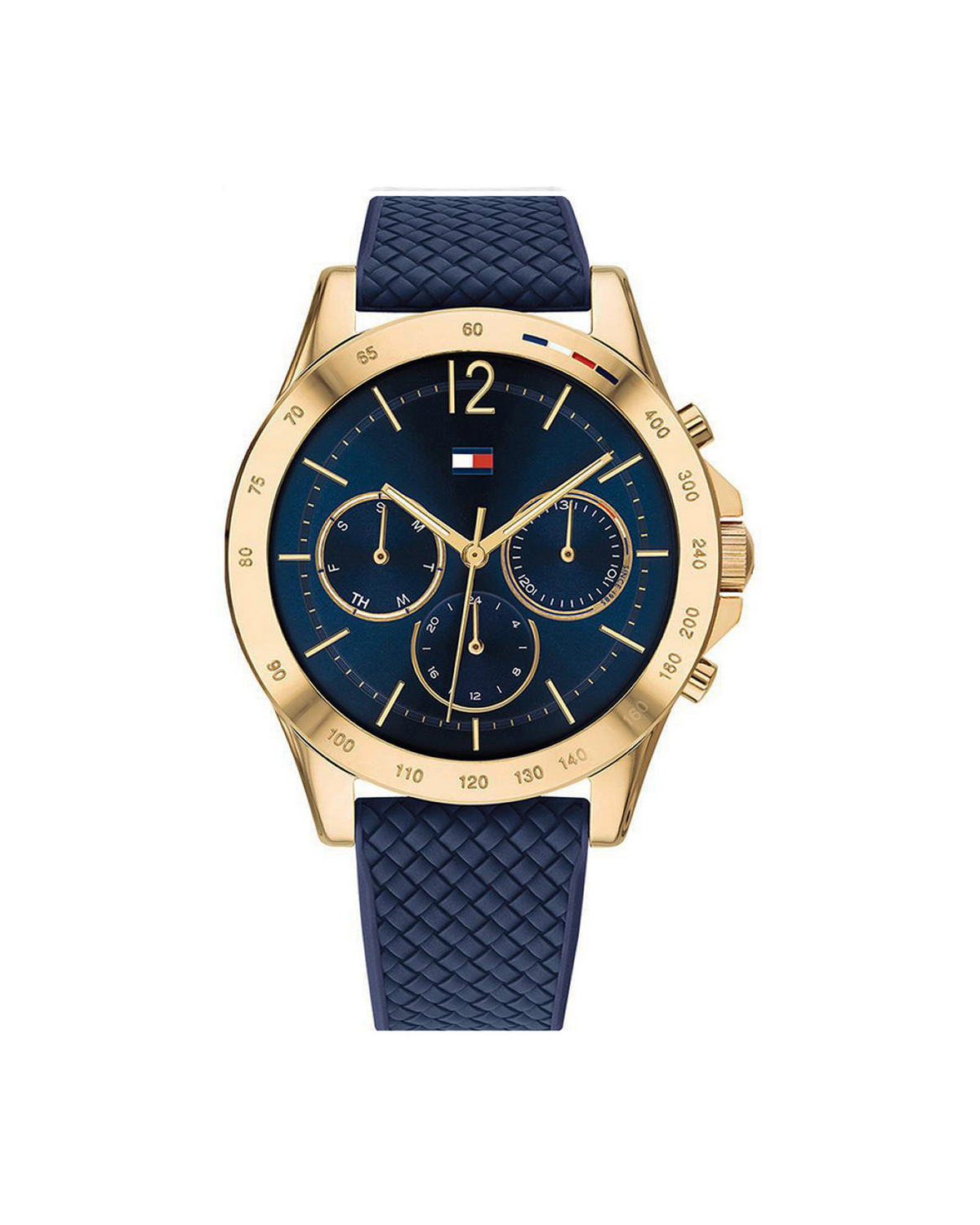 Tommy Hilfiger Haven 1782198 white dial watch with blue silicone strap
