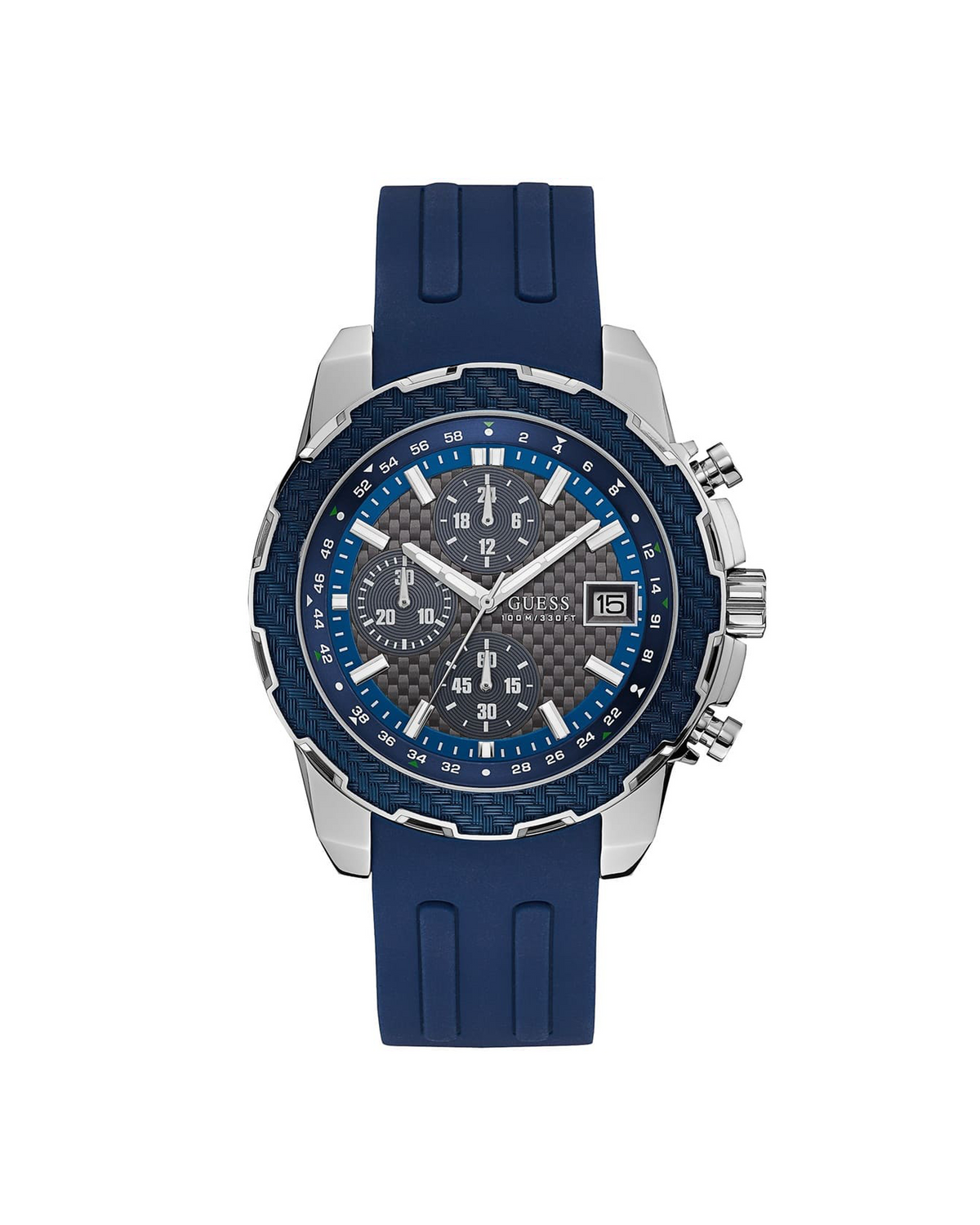 Guess Octane Chronograph W1047G2 (46mm, Silver-Tone)