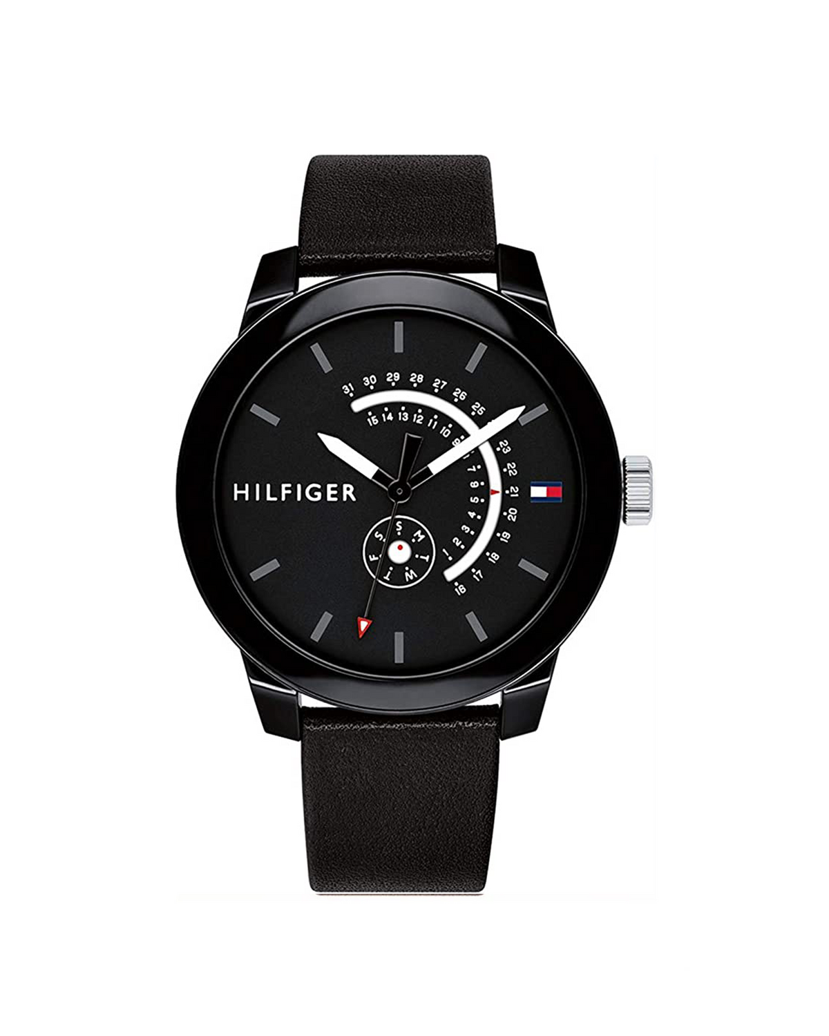 Tommy Hilfiger Denim 1791479 44mm Black Dial Calfskin Leather watch - photo 1