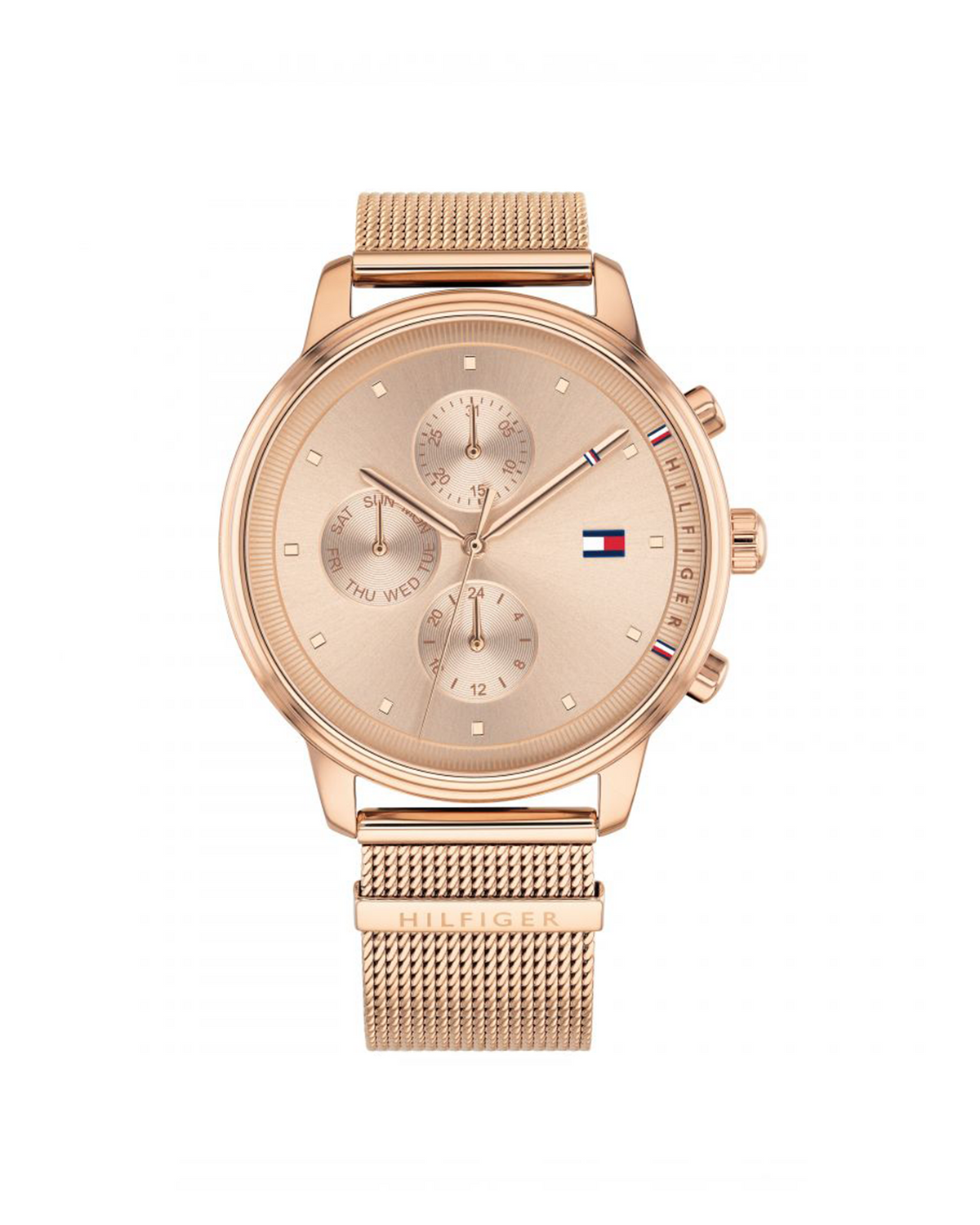 Tommy Hilfiger Blake 1781907 women's watch, rose dial, rose gold-tone case - front view