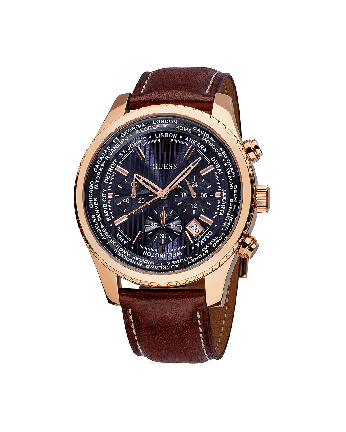 Guess Watch W0500G1 (46mm, Brown)