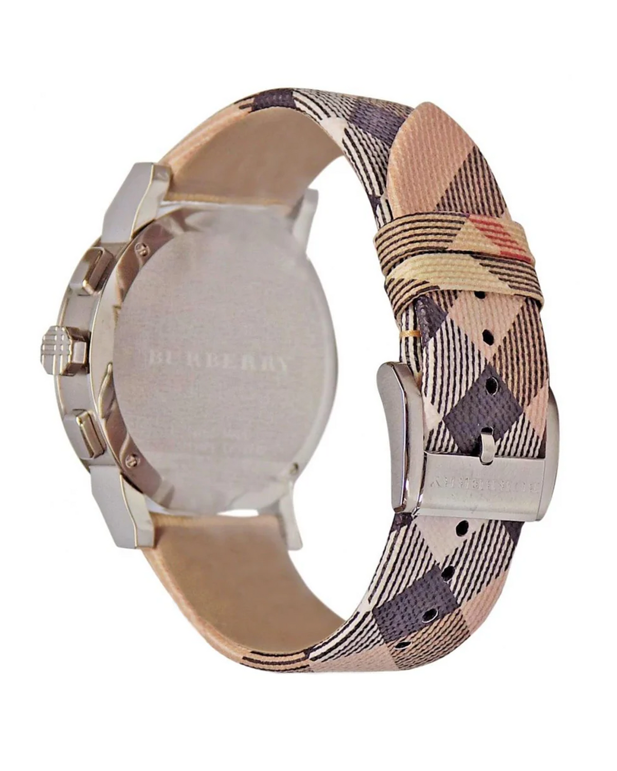 Burberry City Nova BU9357 – side view of stainless steel case