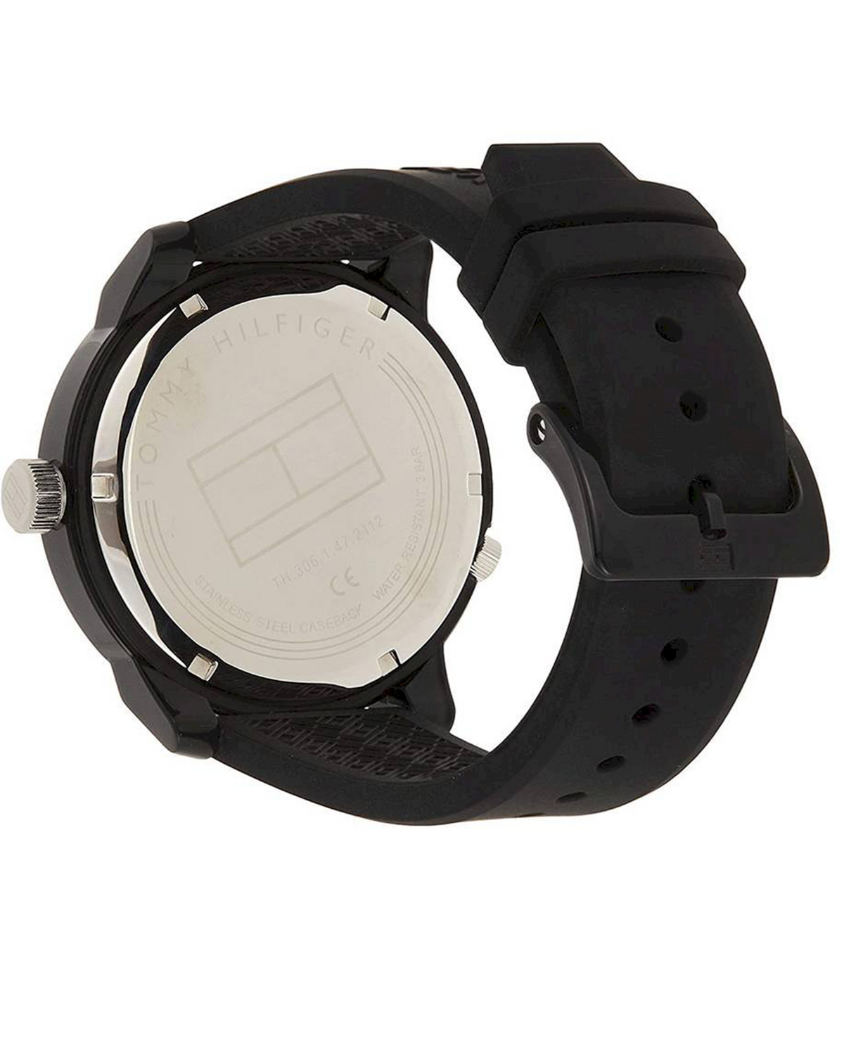 Tommy Hilfiger Denim — 1791326 (Black Dial, Silicone Strap)